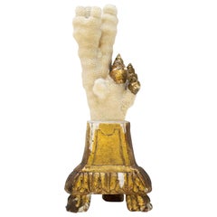 18th Century Decorated Italian Candlestick