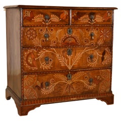 18th Century Decorated Walnut Chest of Drawers
