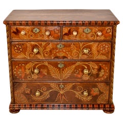 18th Century Decorated Walnut Chest of Drawers