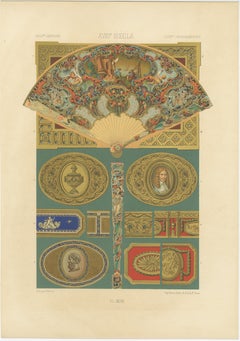 Éventails et ornements décoratifs du XVIIIe siècle - French Rococo Details, 1869