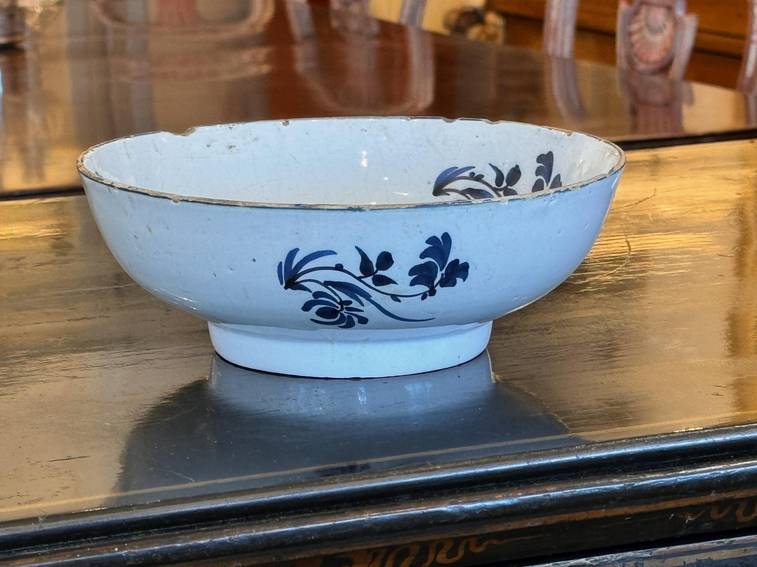 A blue and white delft bowl. Lots of charm.