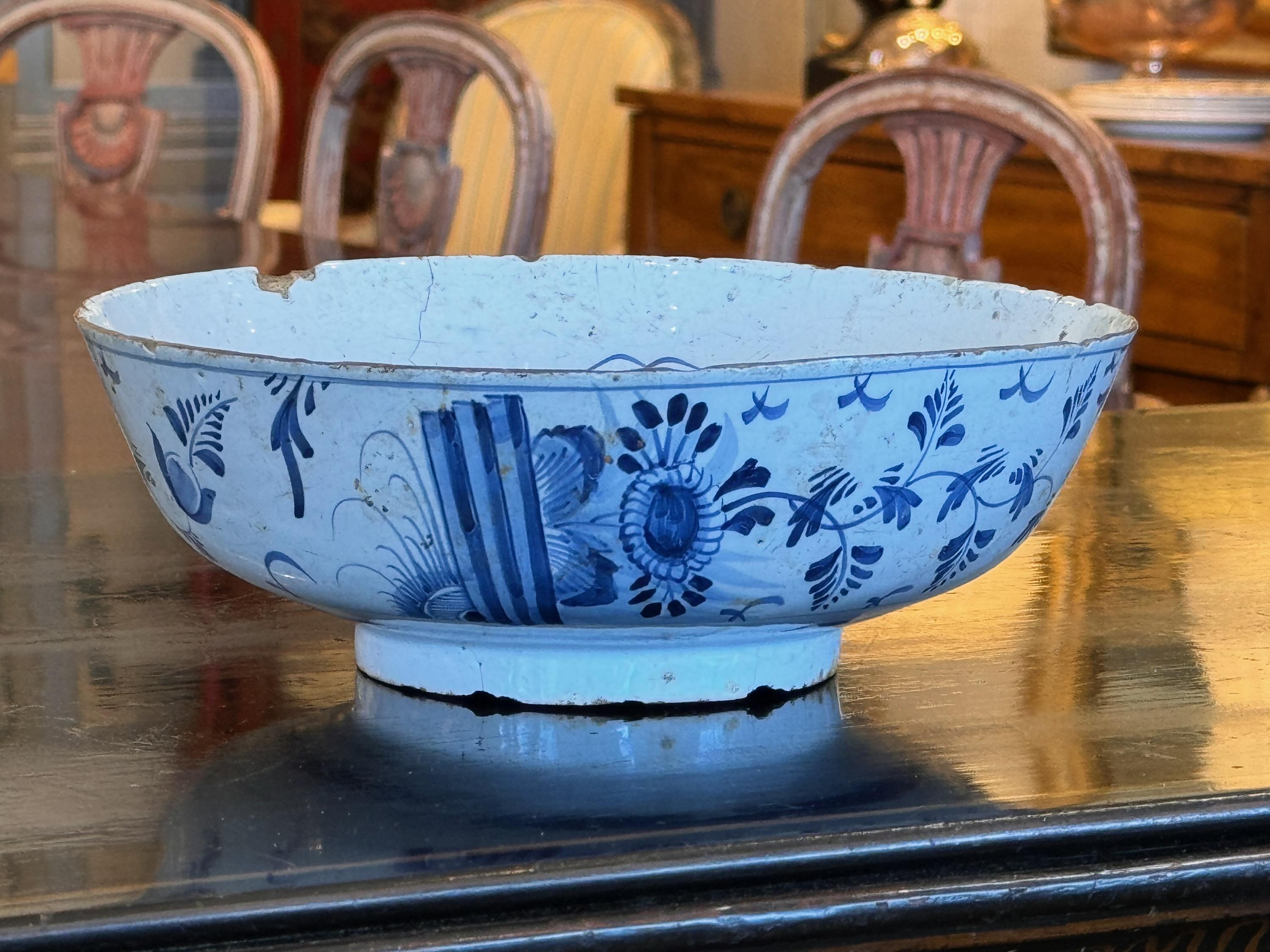 Dutch 18th Century Delft Bowl For Sale