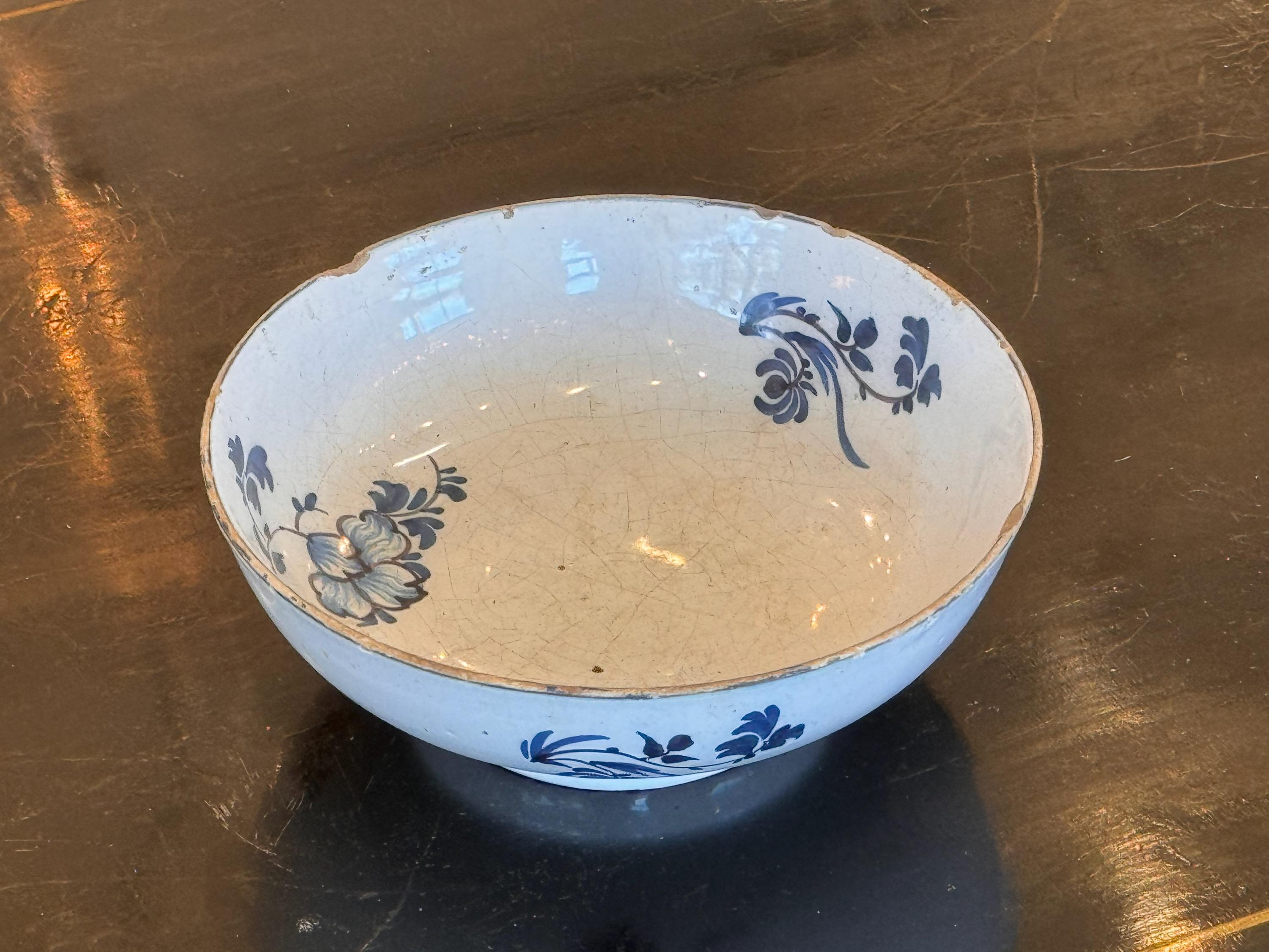Dutch 18th Century Delft Bowl For Sale