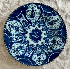 18th Century Delft Charger by De Lampetkan with the Tulip Motif