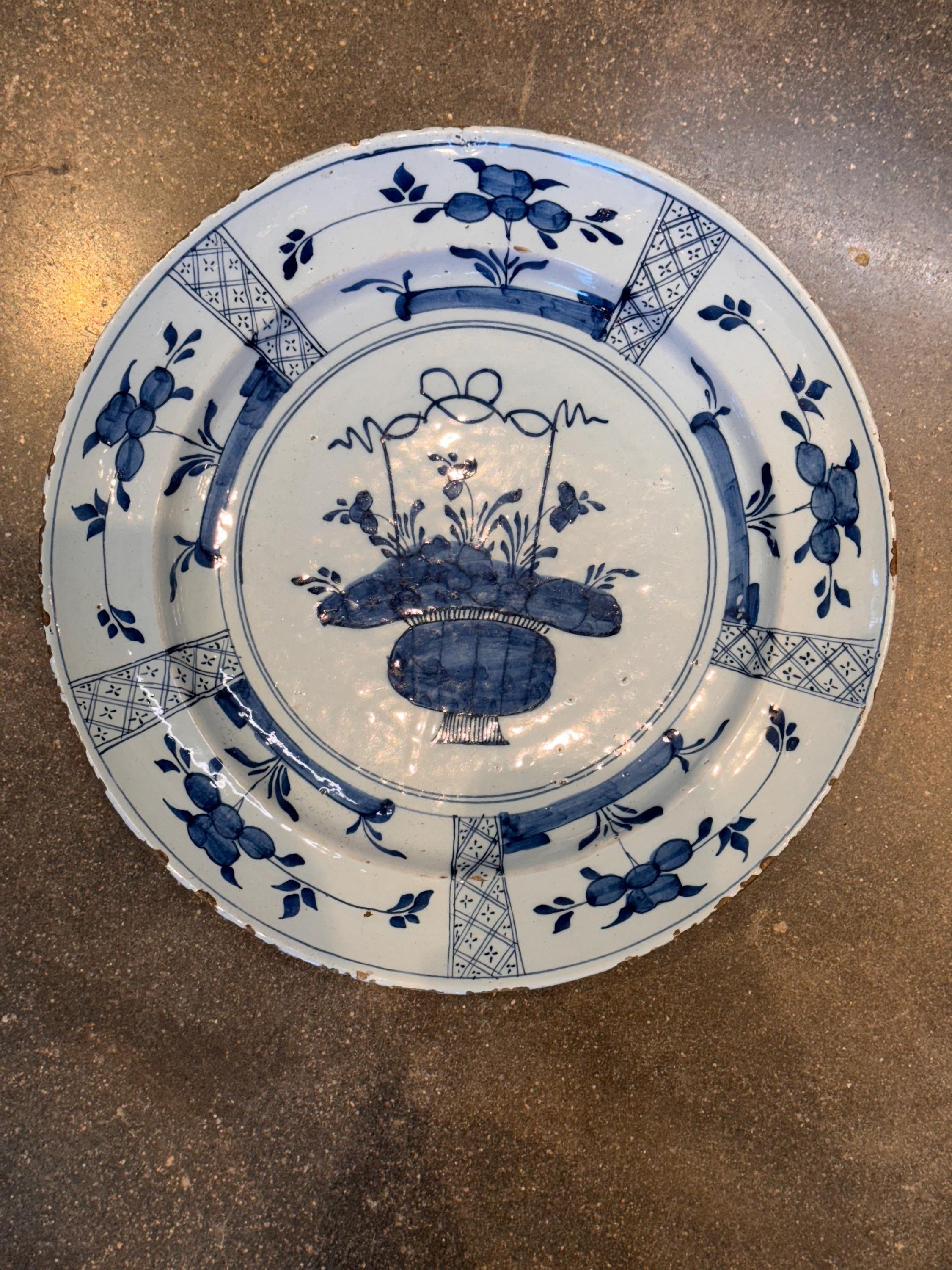 A beautiful Delft Charger. Great color and decoration.