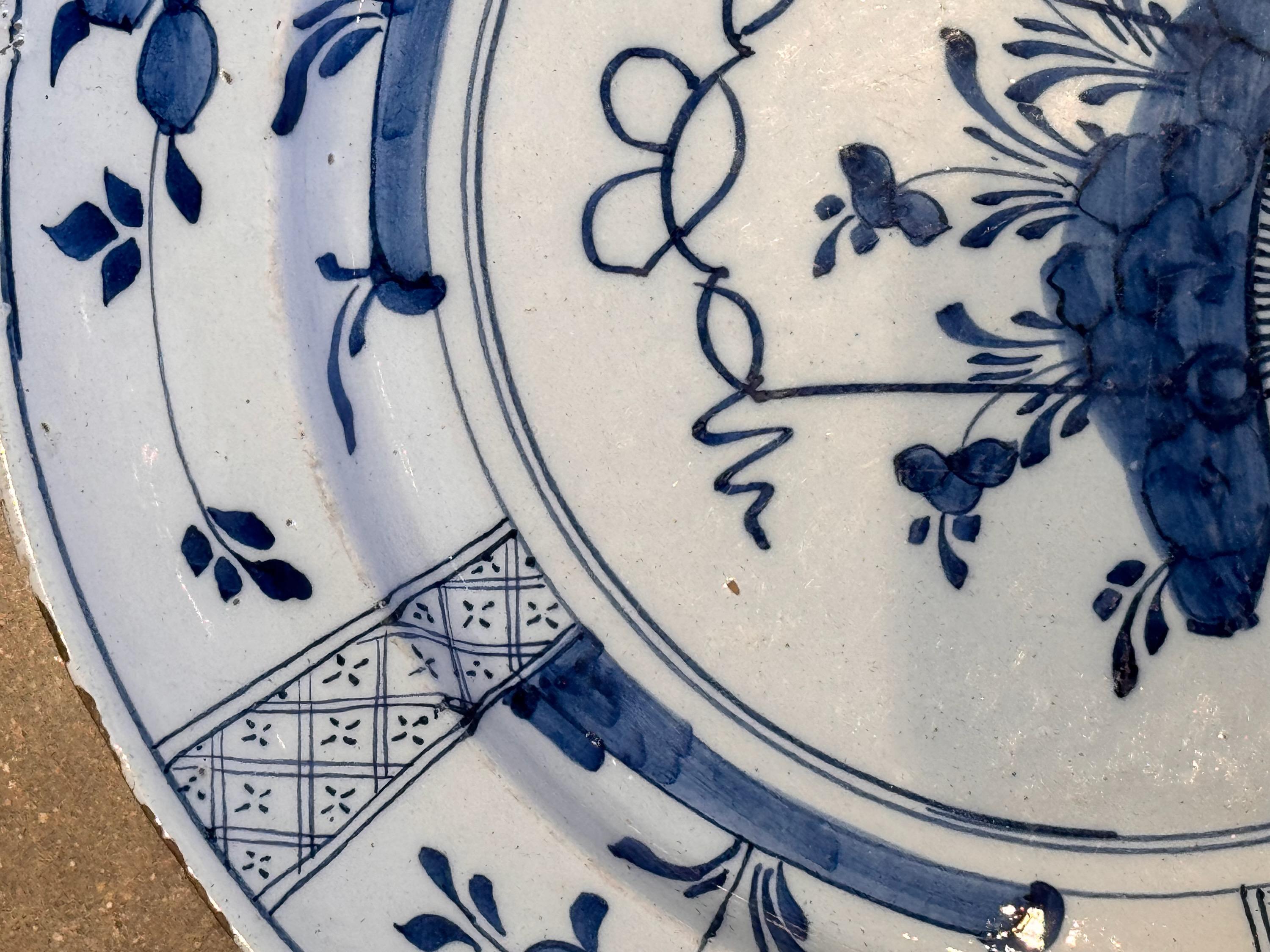 18th Century Delft Charger For Sale 1