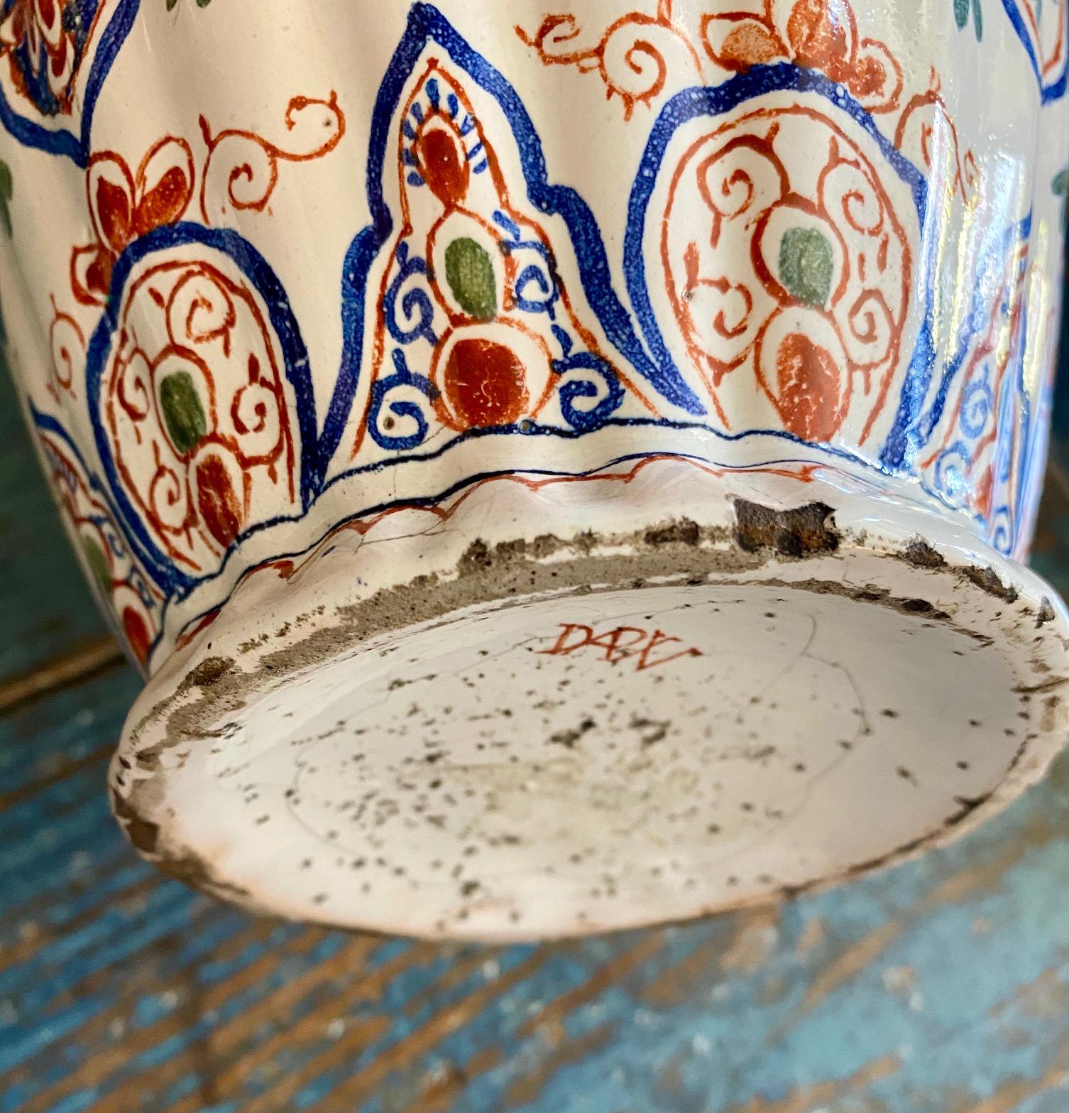 18th Century Delft Covered Urn For Sale 1
