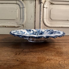 18th Century Delft Faience Polylobed Deep Dish with Chinese Décor