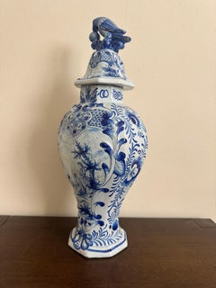 18th Century Delft Jar And Lid