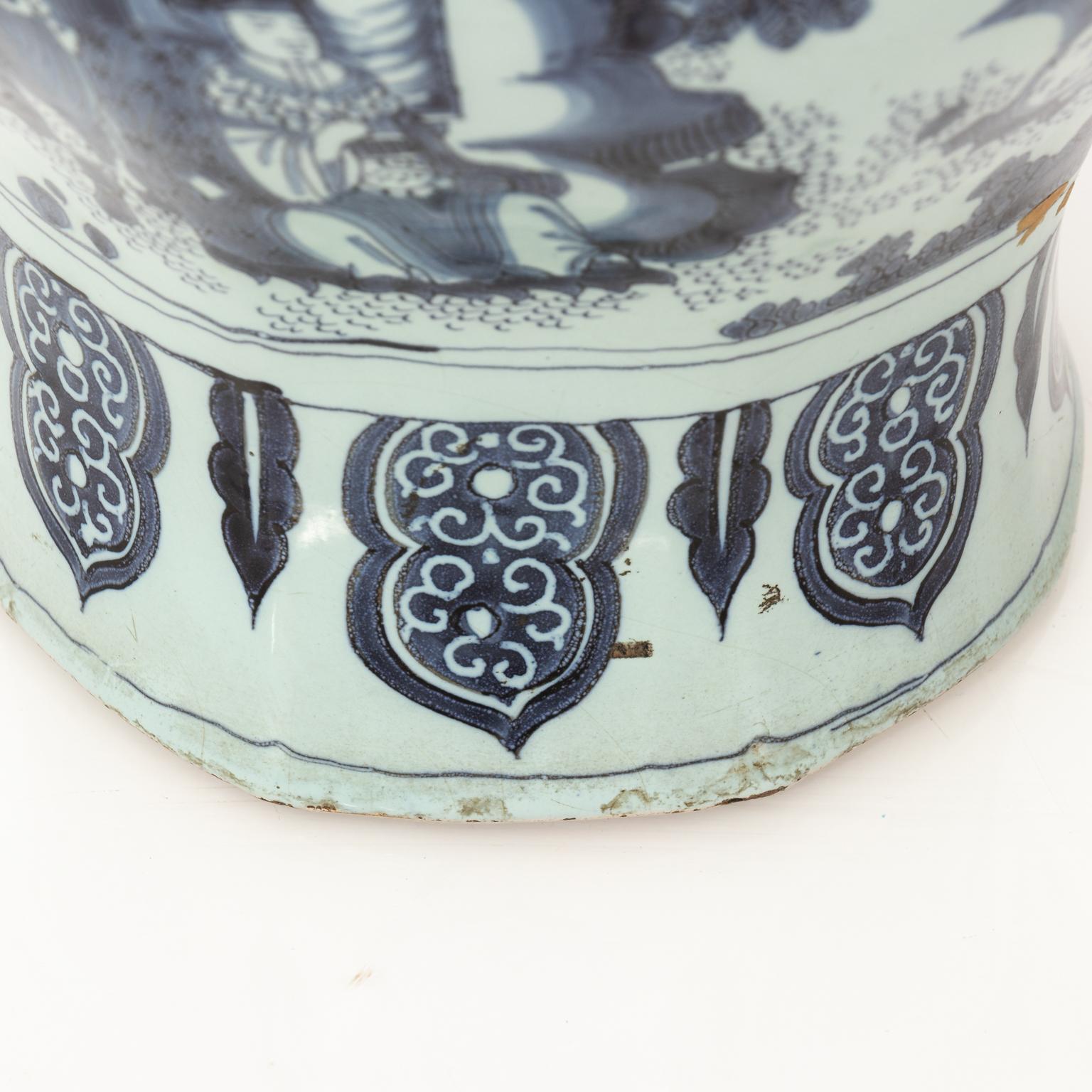 Ceramic 18th Century Delft Painted Vase
