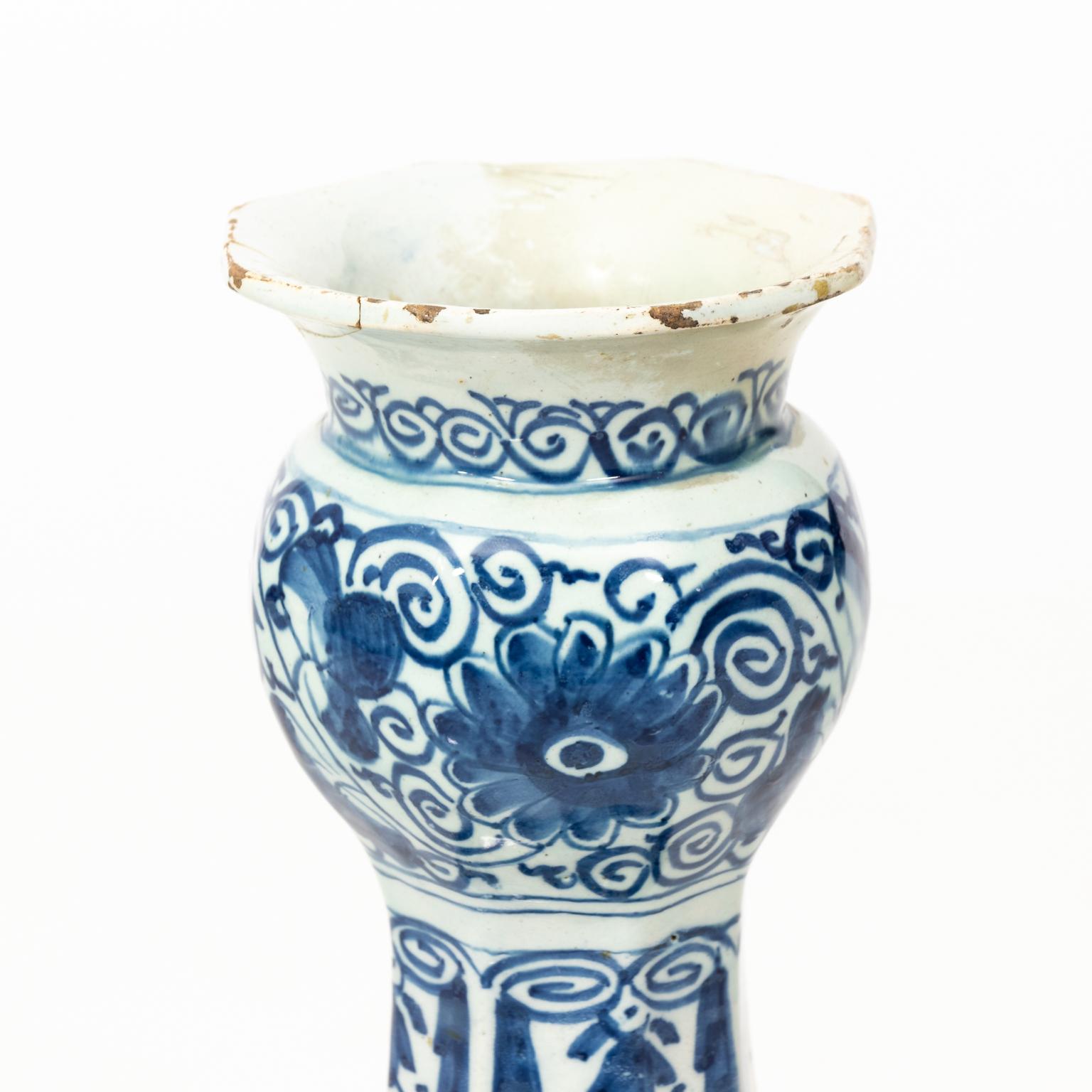 18th Century Delft Painted Vase 4