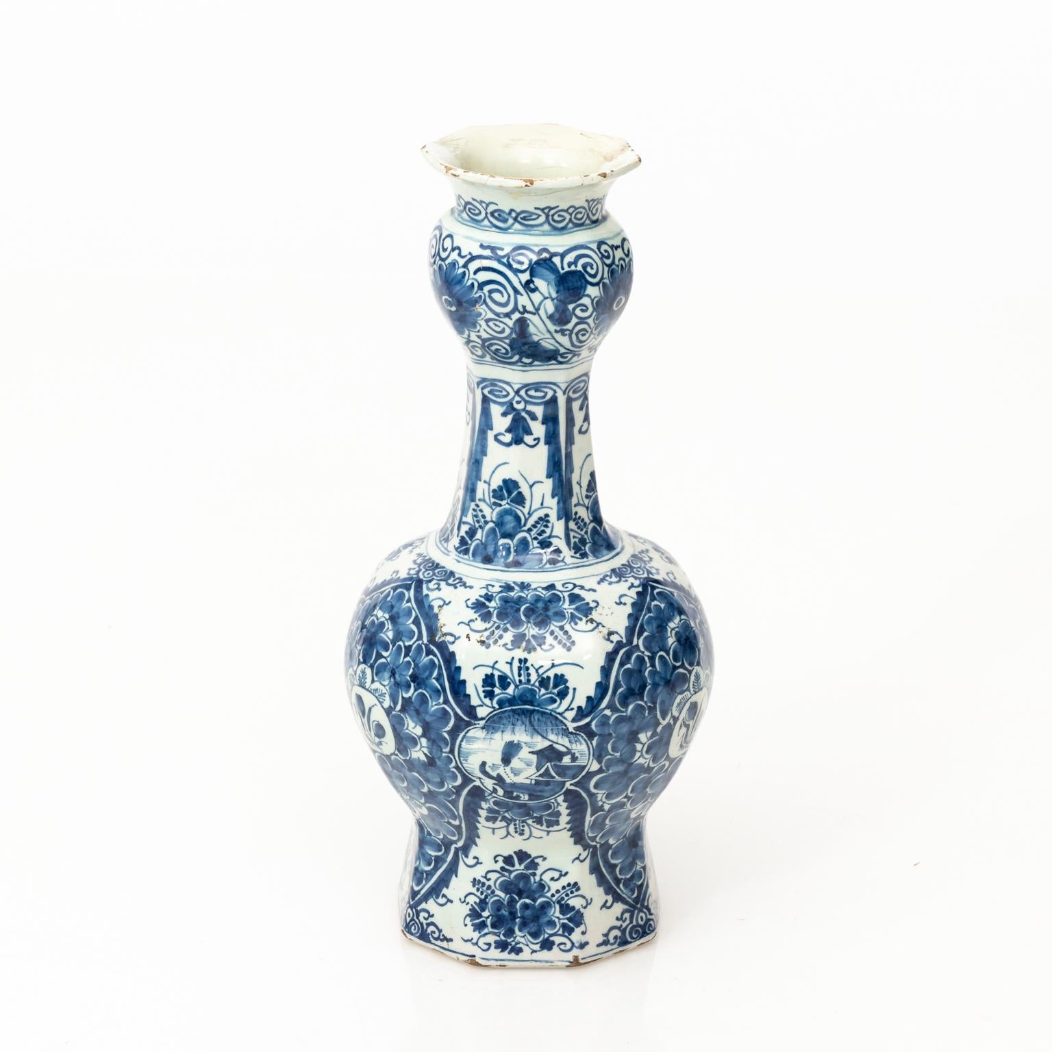 18th Century Delft Painted Vase 5