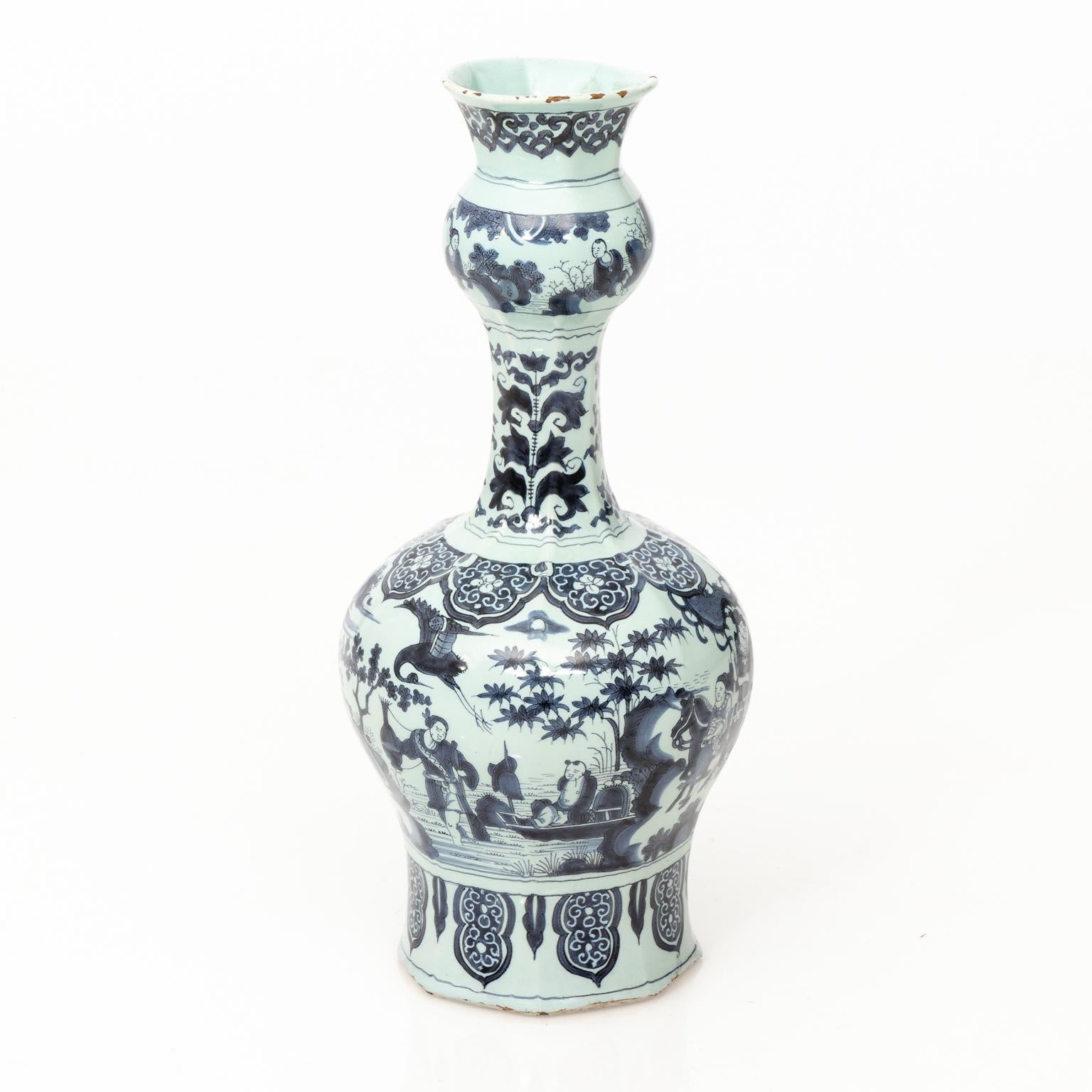18th Century Delft Painted Vase 4