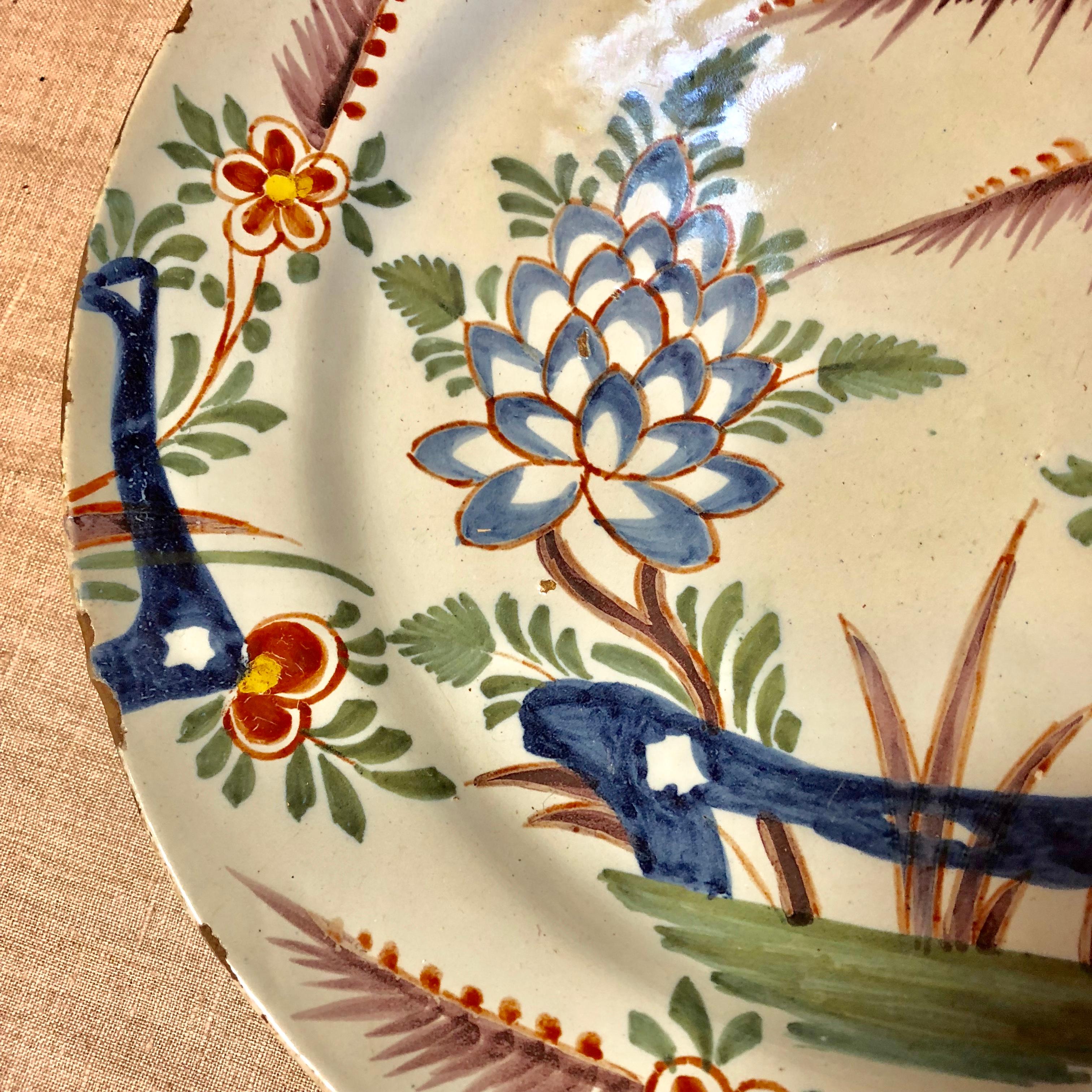 18th Century Delft Polychrome Charger 4