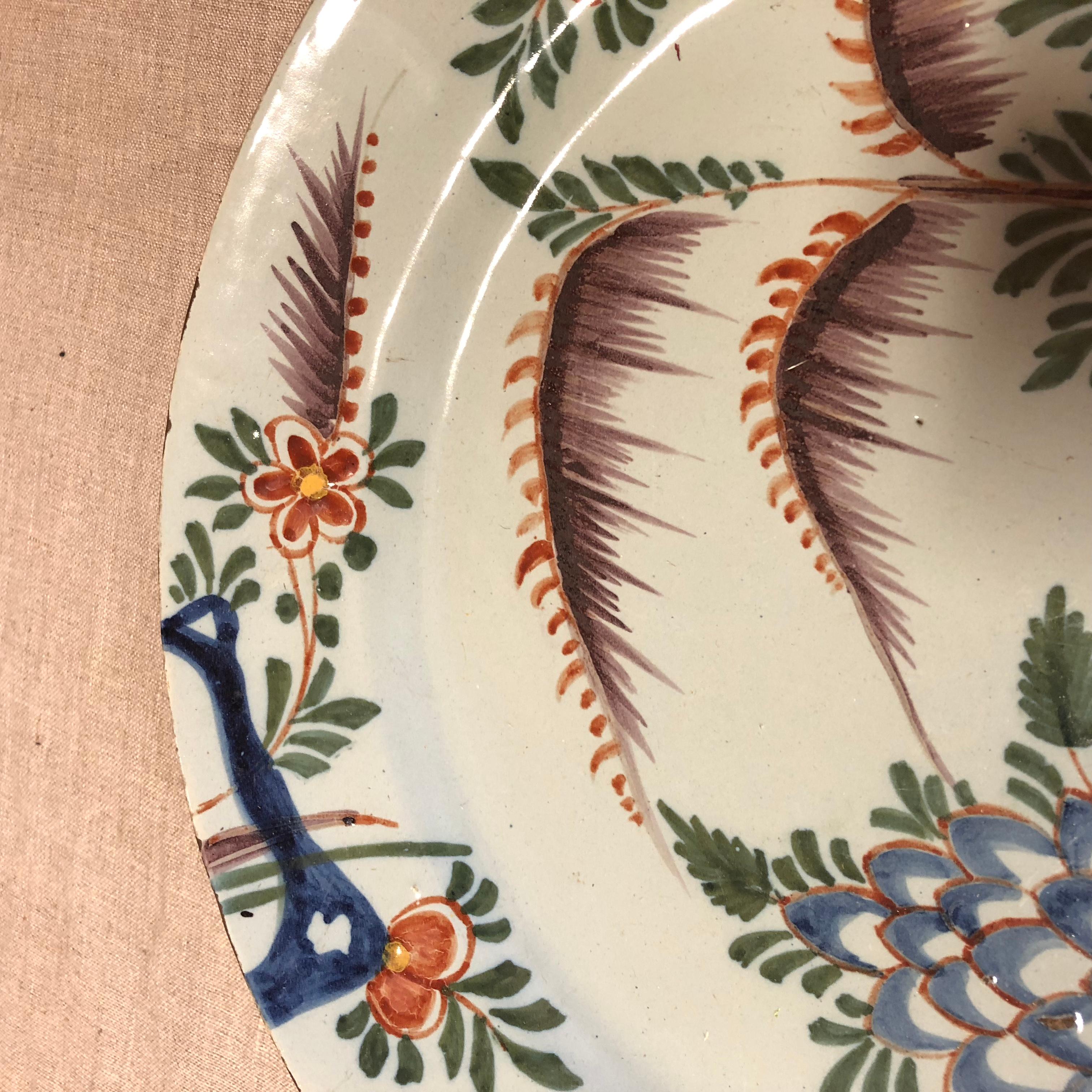 18th Century Delft Polychrome Charger 5