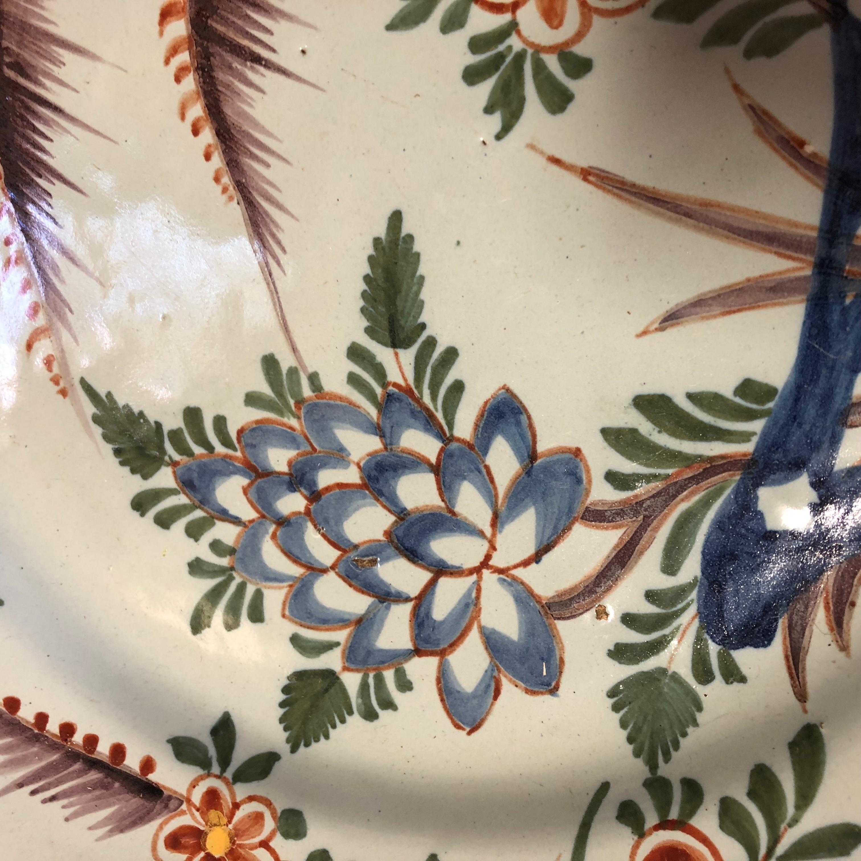 18th Century Delft Polychrome Charger 6