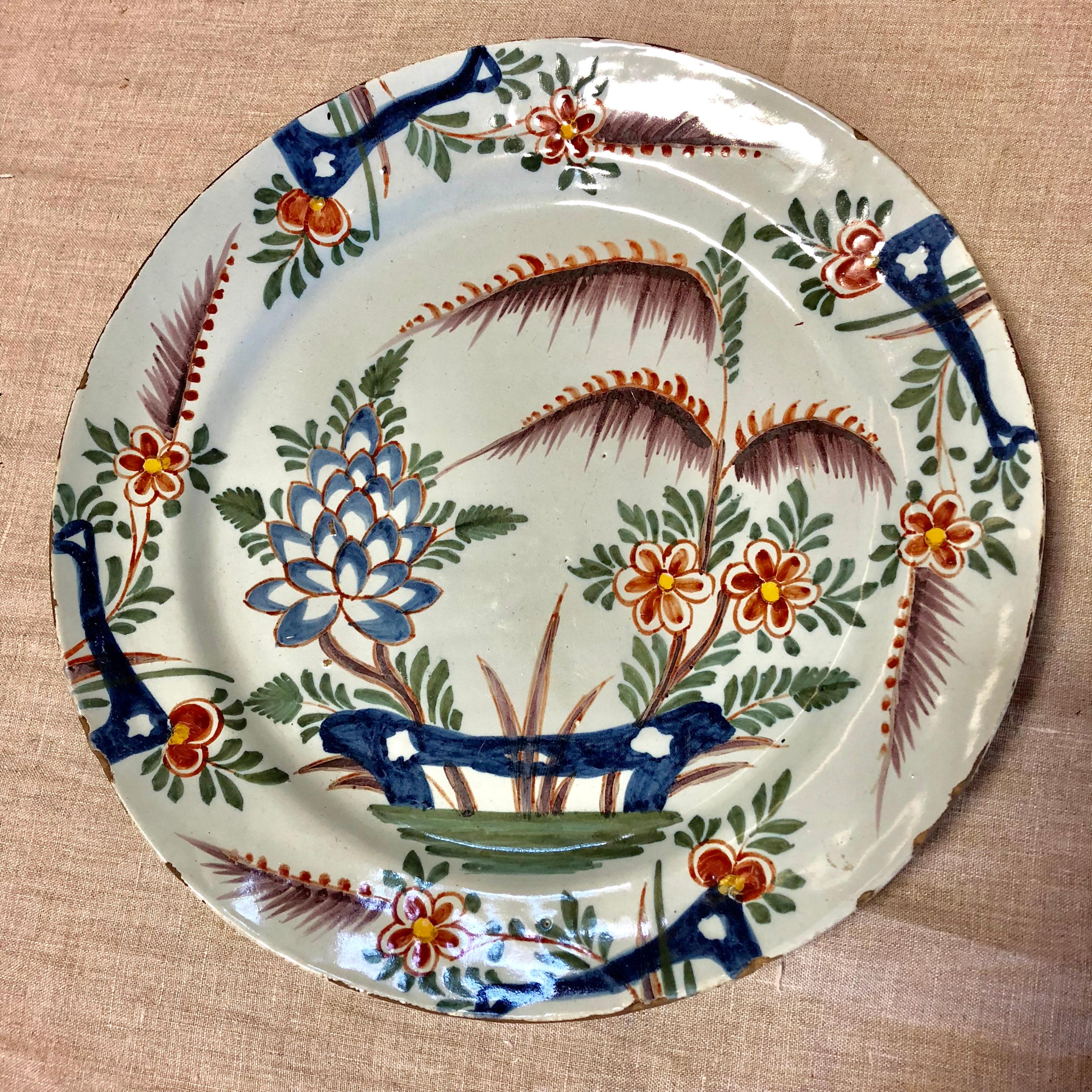 18th Century Delft Polychrome Charger 3
