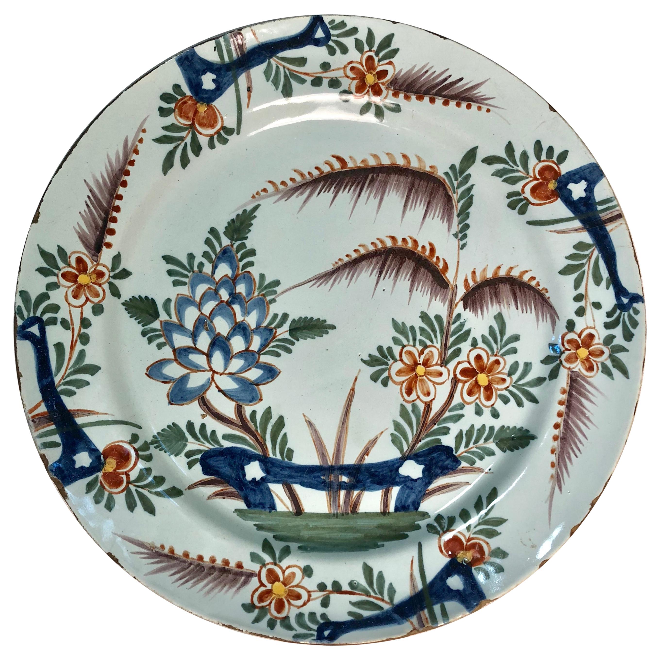 18th Century Delft Polychrome Charger