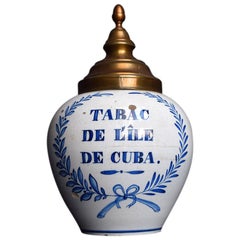 Pot à tabac de Delft du 18ème siècle