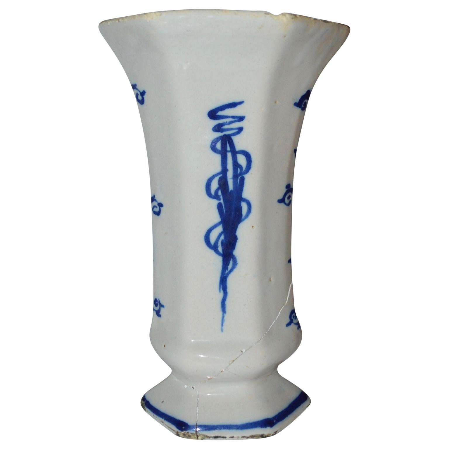 Delft Vase in Trompetenform aus dem 18. (Niederländisch)