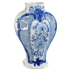 18th Century Delft Vase by Van Duijn, Exquisite Hand-Painted Masterpiece - 6.5in
