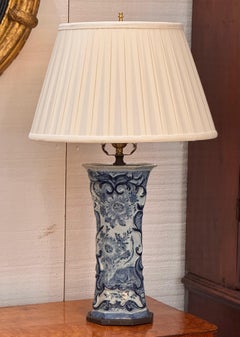 18th Century Delft Vase Lamp