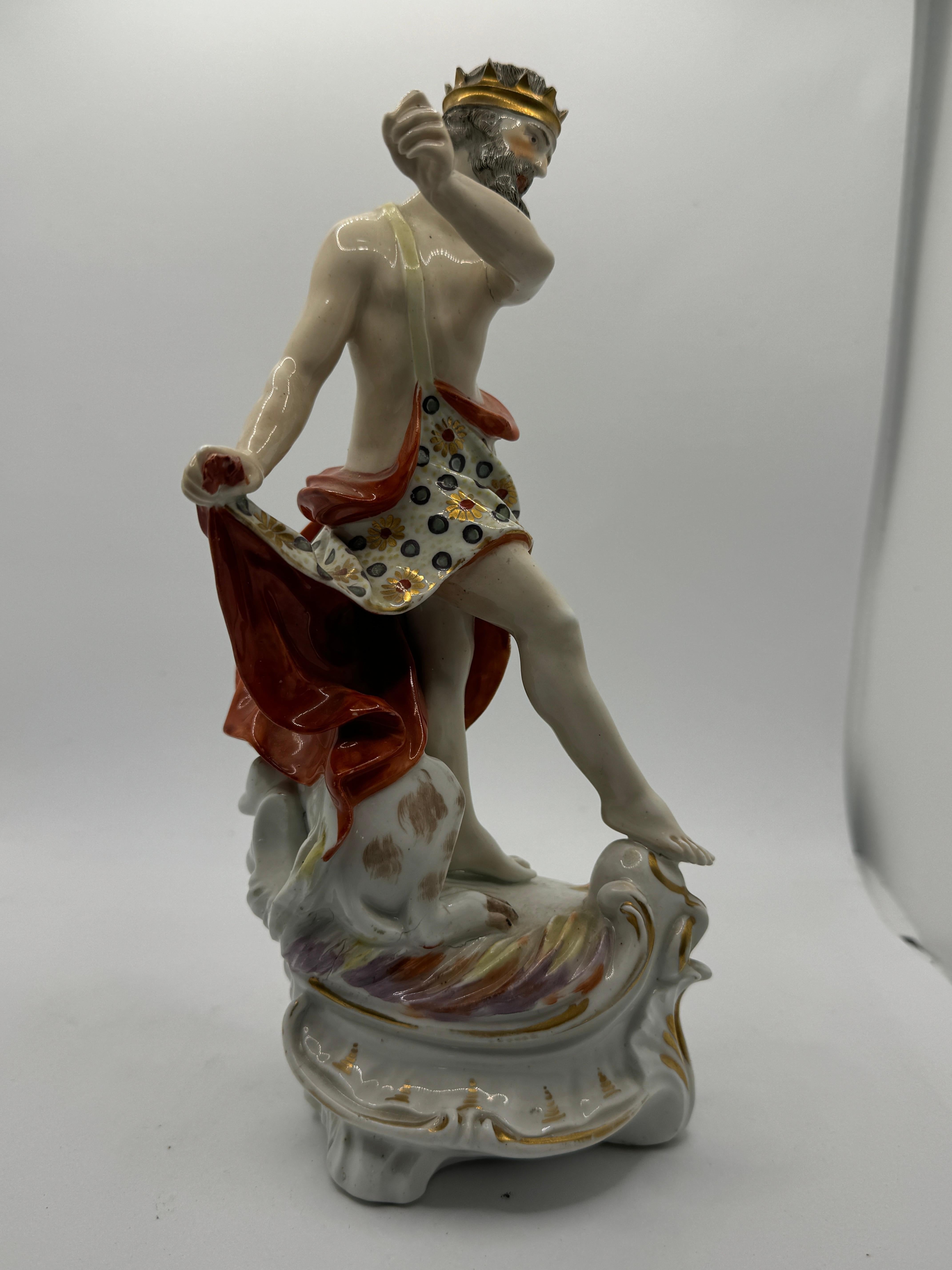 Grupo de figuras de Plutón y Cerbero de porcelana Derby del siglo XVIII en venta 3