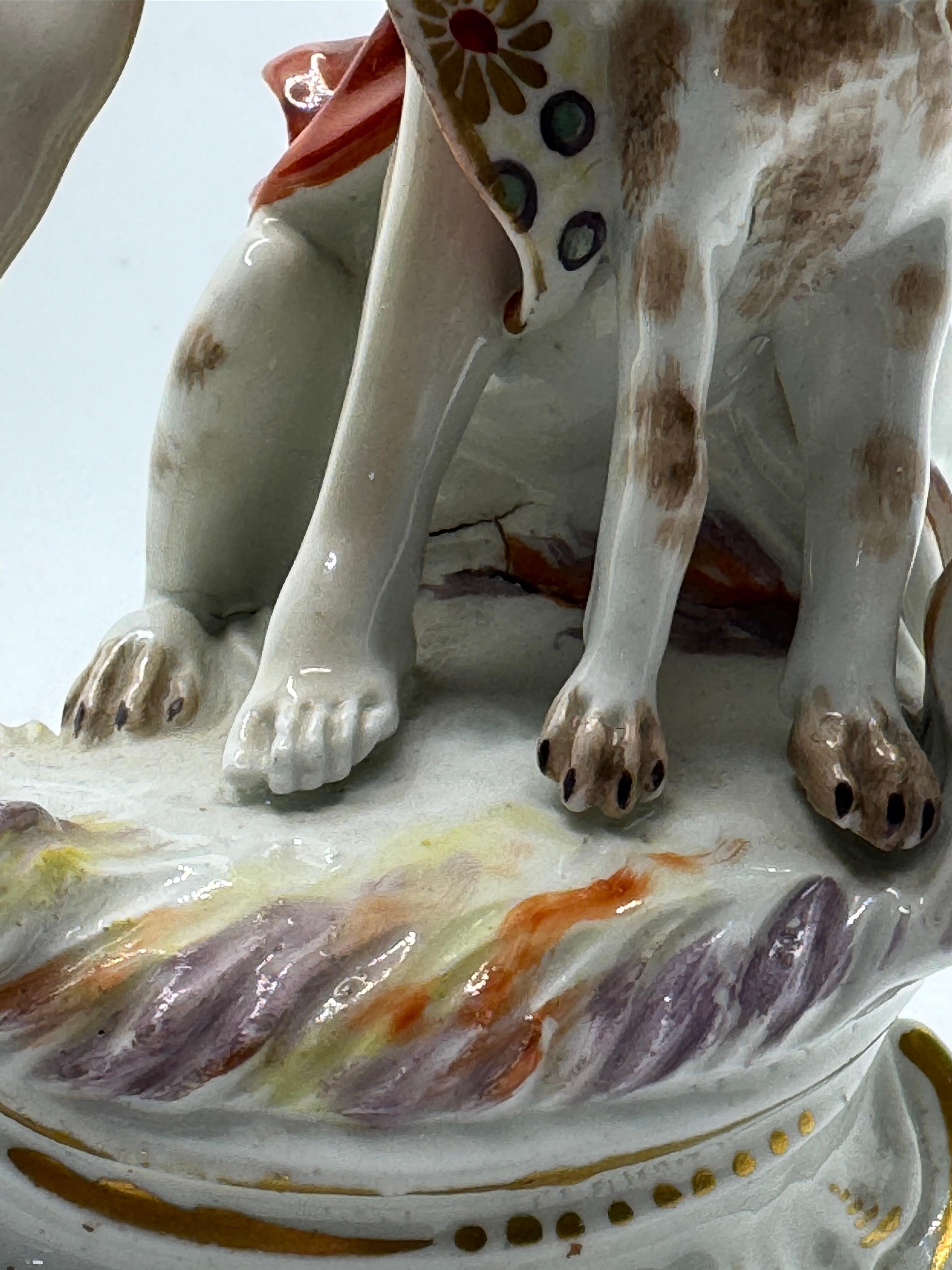 Grupo de figuras de Plutón y Cerbero de porcelana Derby del siglo XVIII en venta 9
