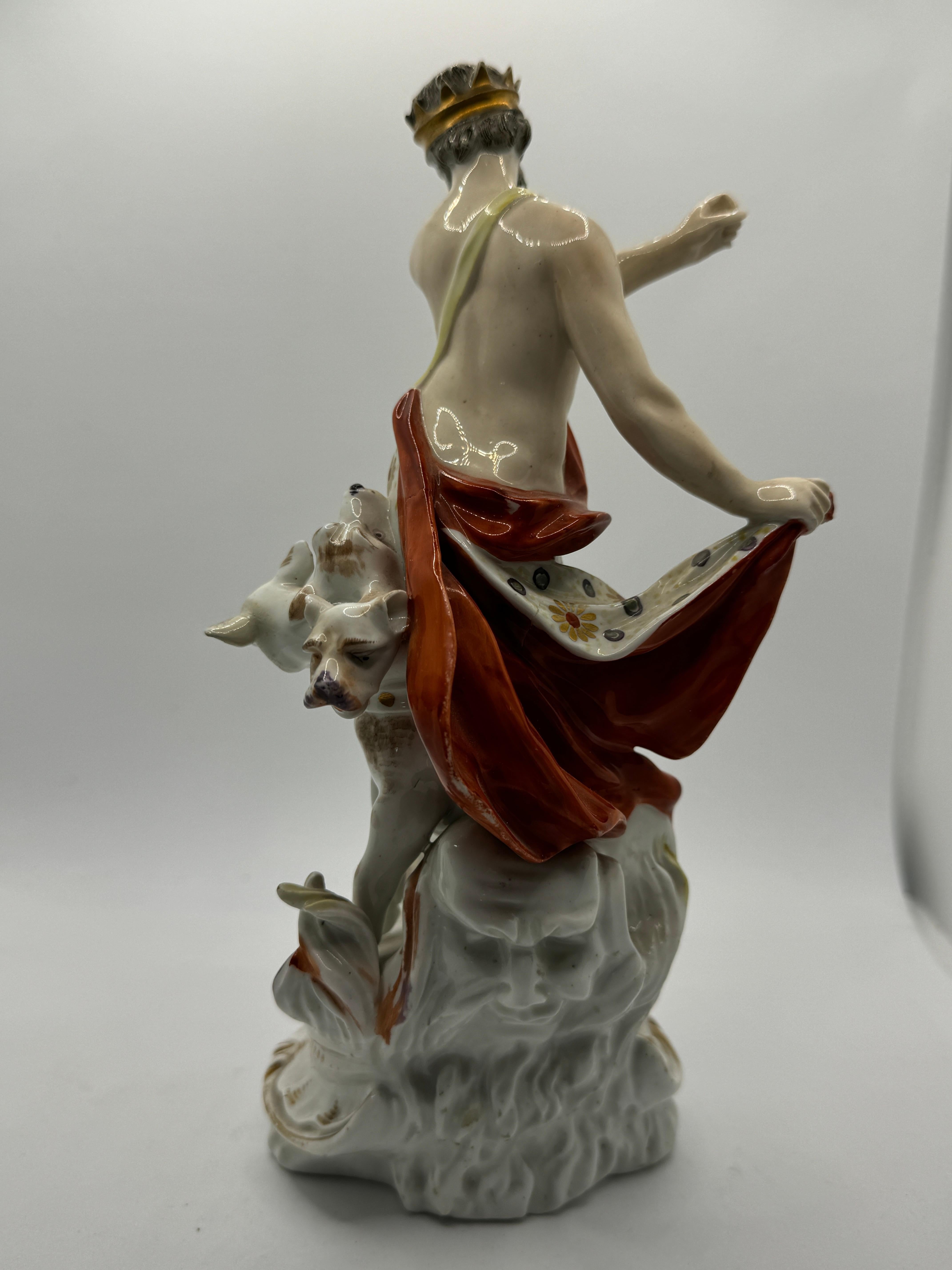 Grupo de figuras de Plutón y Cerbero de porcelana Derby del siglo XVIII en Bueno estado para la venta en Basildon, GB