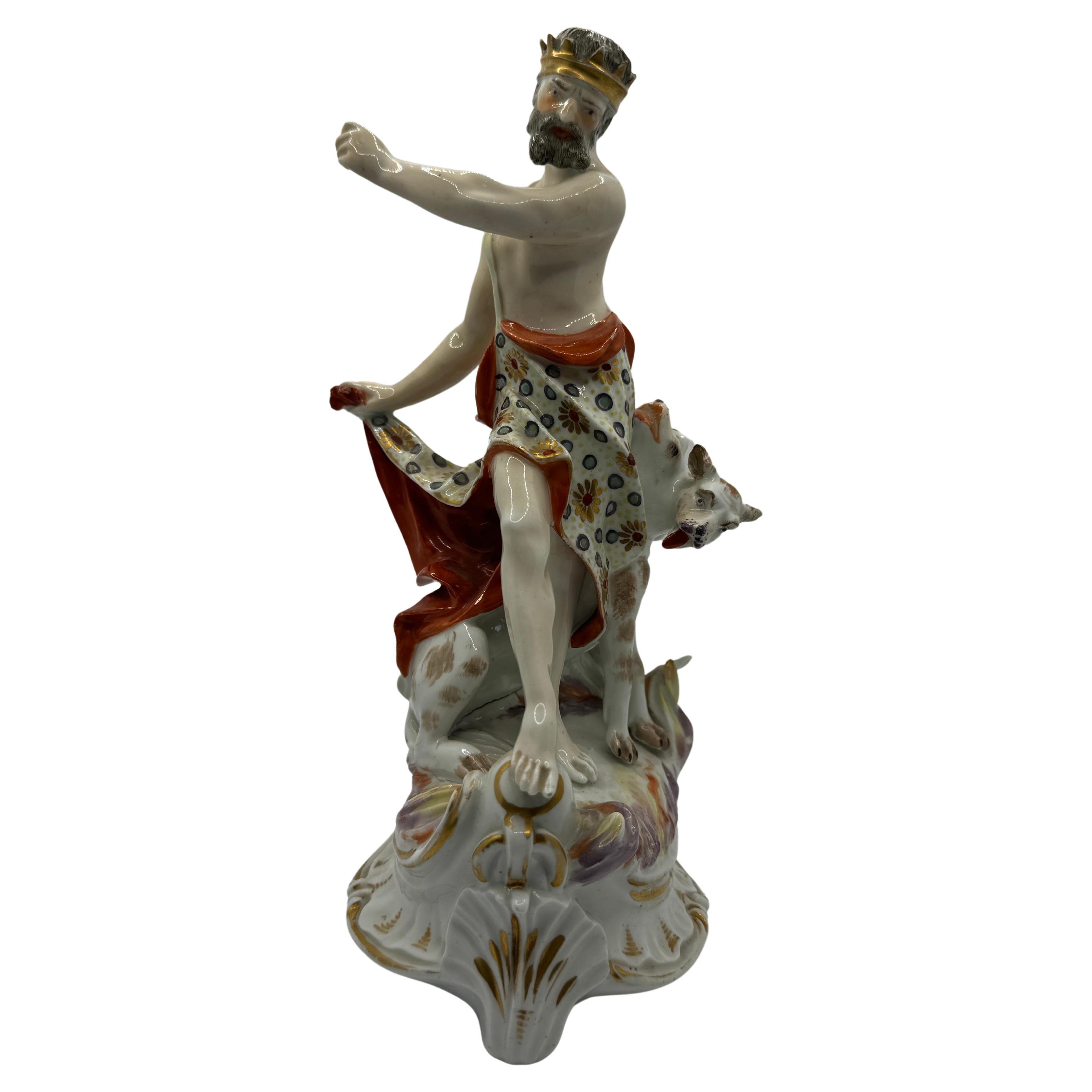 18th Century Derby Porcelain Figure Group of Pluto and Cerberus
