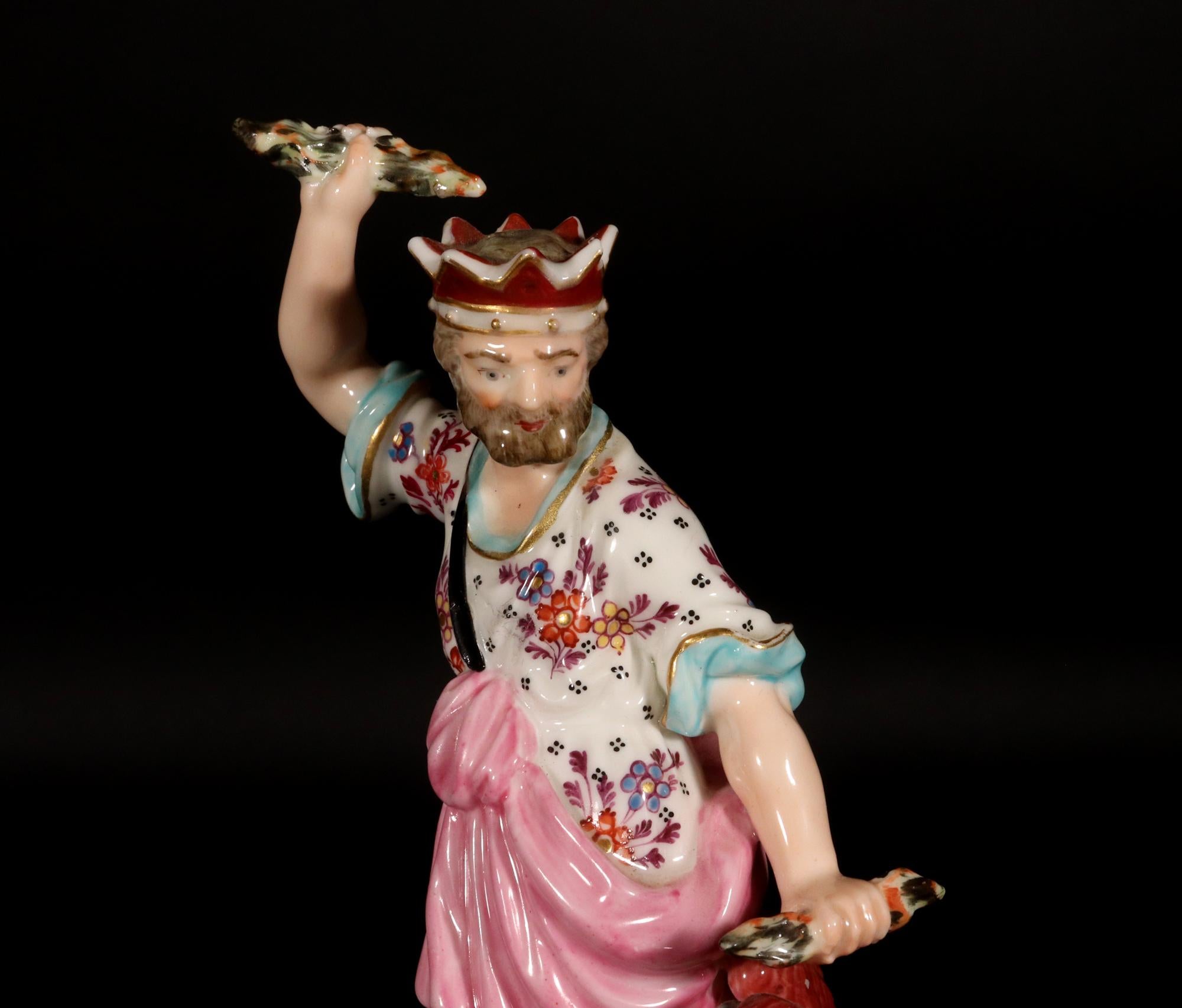 Georgian 18th-century Derby Porcelain of Jupiter with Eagle For Sale