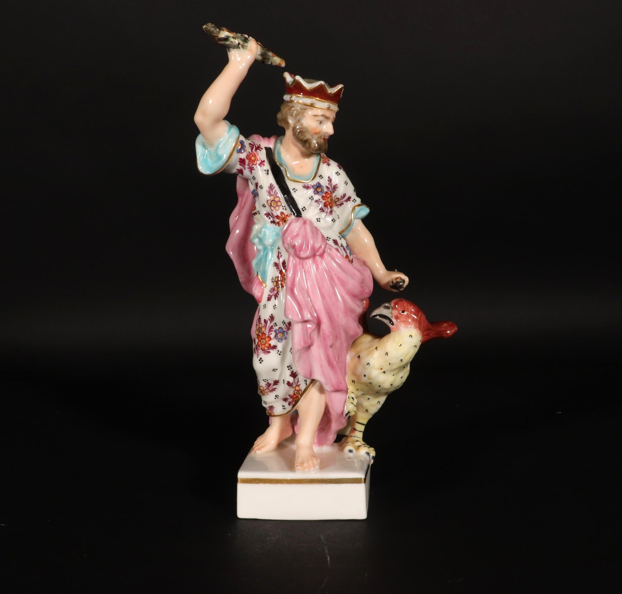 English 18th-century Derby Porcelain of Jupiter with Eagle For Sale