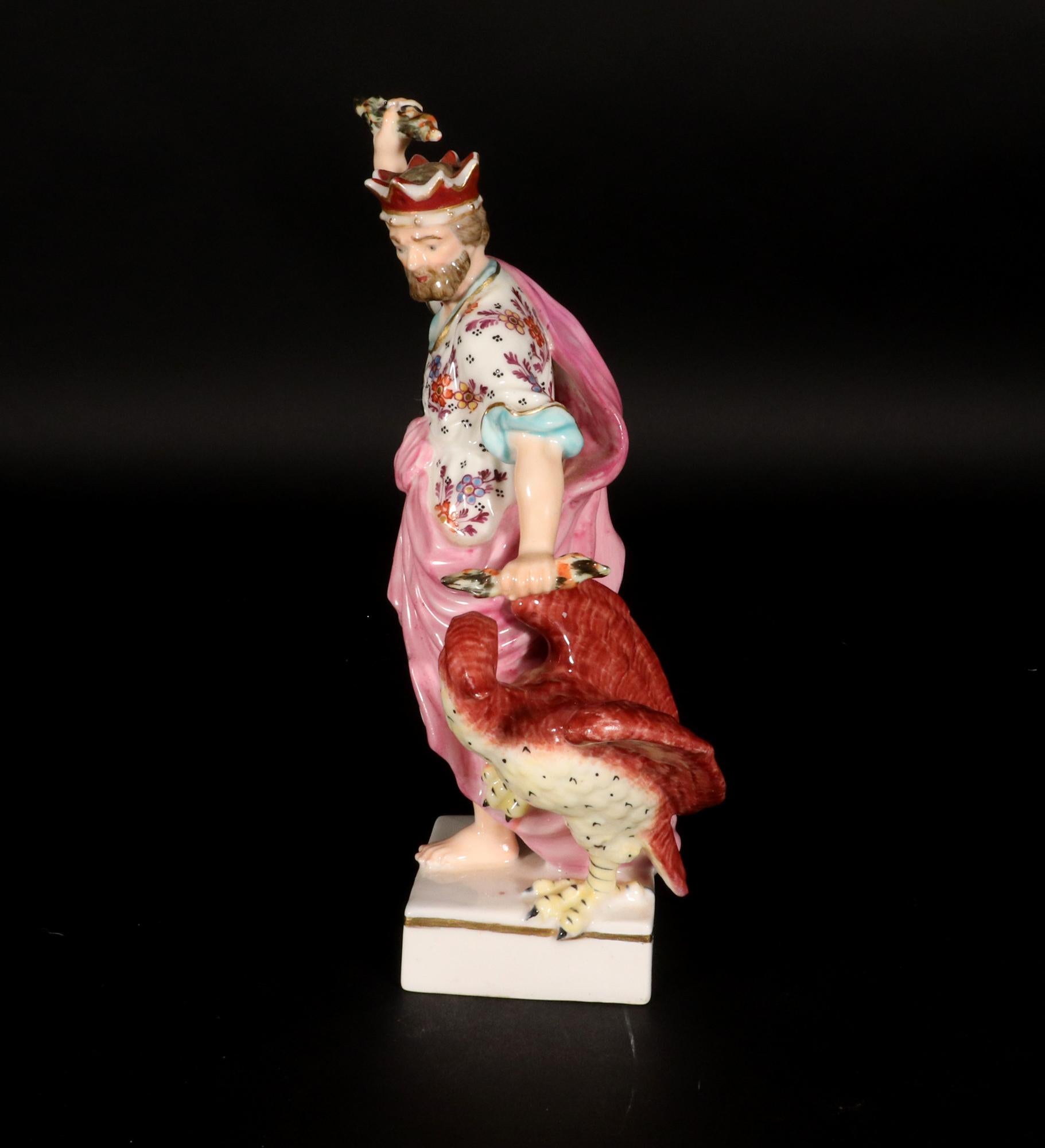 18th-century Derby Porcelain of Jupiter with Eagle For Sale 1