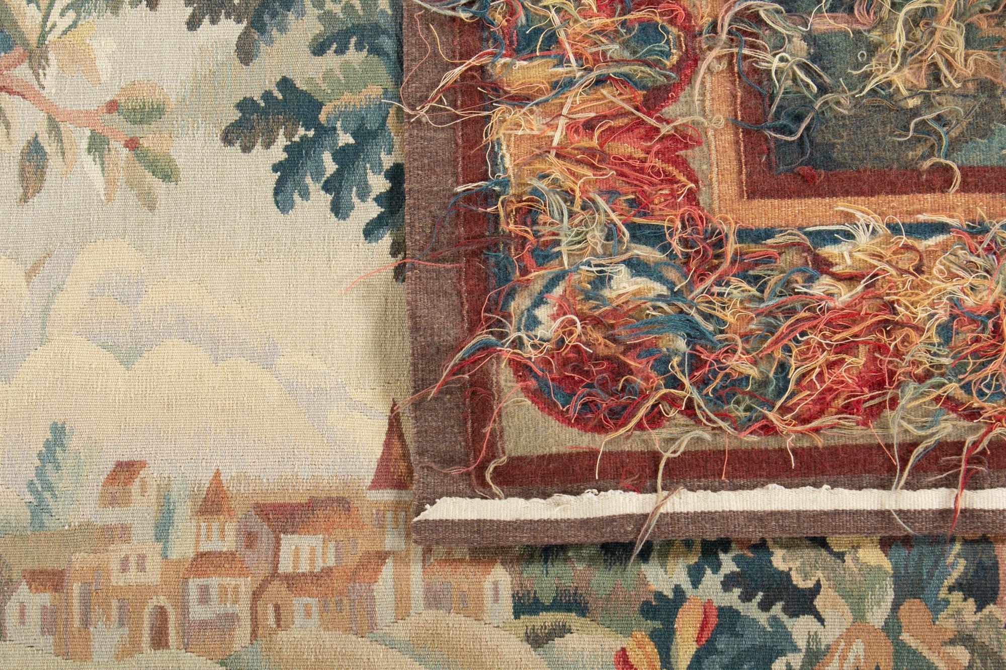 18th Century Design Verdure Tapestry Landscape In Excellent Condition For Sale In Secaucus, NJ