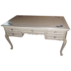 18th Century Desk in "Barocco Piemontese" Style Sculptured on Four Sides