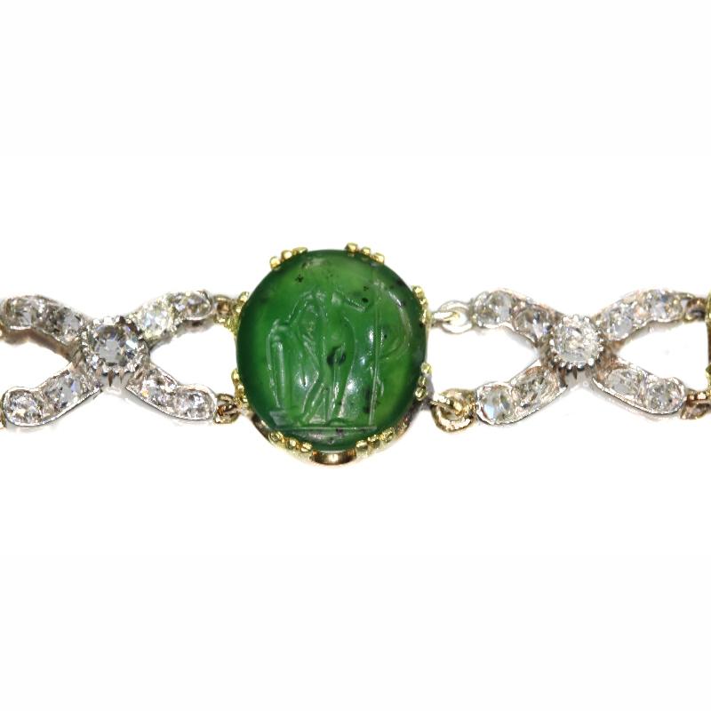 18th Century Diamond Bracelet with 2000-Year-Old Intaglios, 1790s For Sale 5