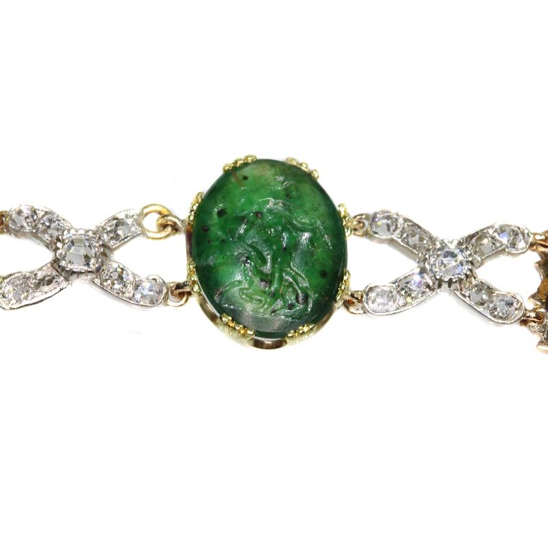 18th Century Diamond Bracelet with 2000-Year-Old Intaglios, 1790s For Sale 7
