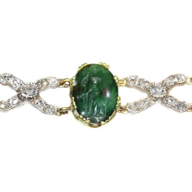 18th Century Diamond Bracelet with 2000-Year-Old Intaglios, 1790s For Sale 3