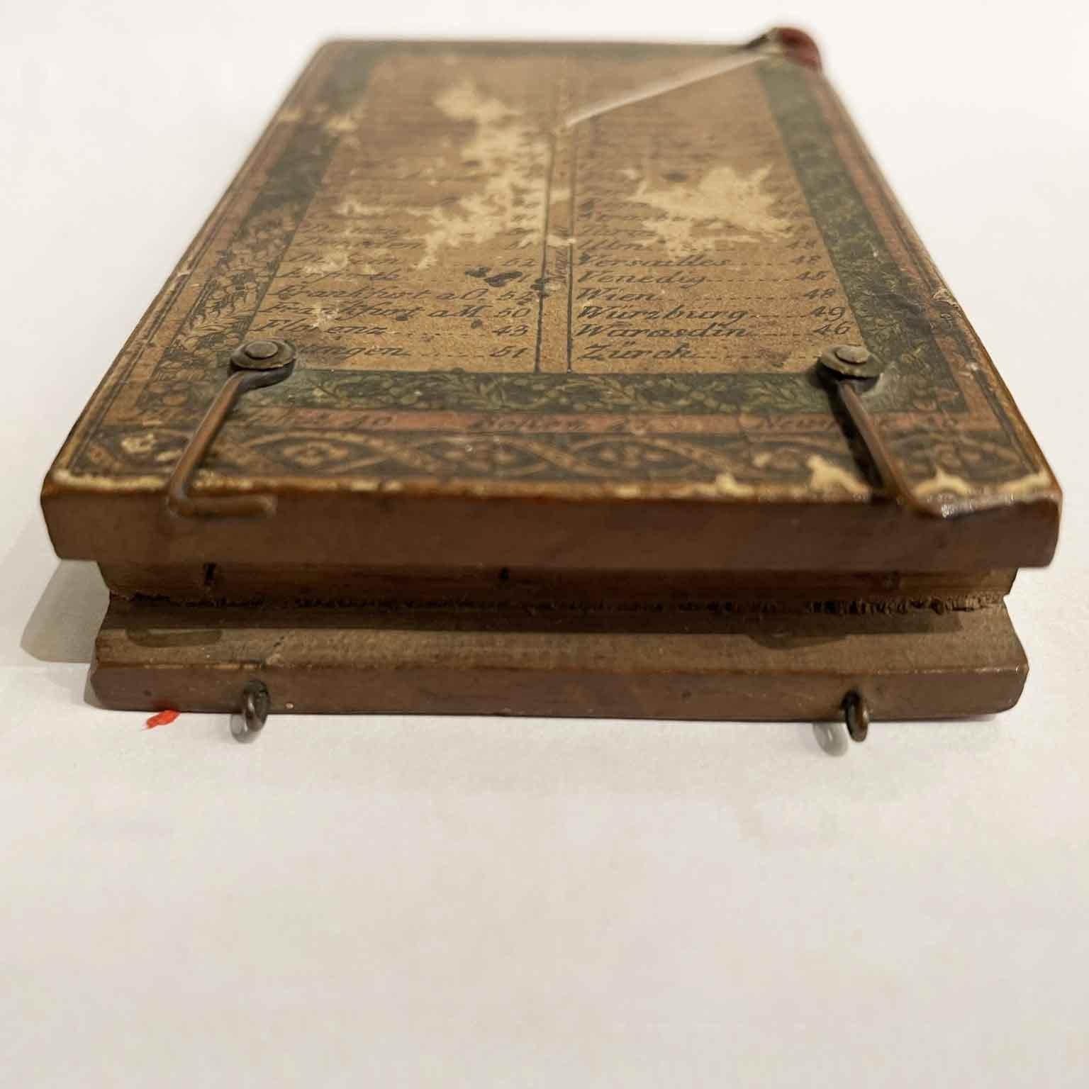 18th Century Diptych Portable Sundial And Compass by German Beringer In Good Condition For Sale In Milan, IT