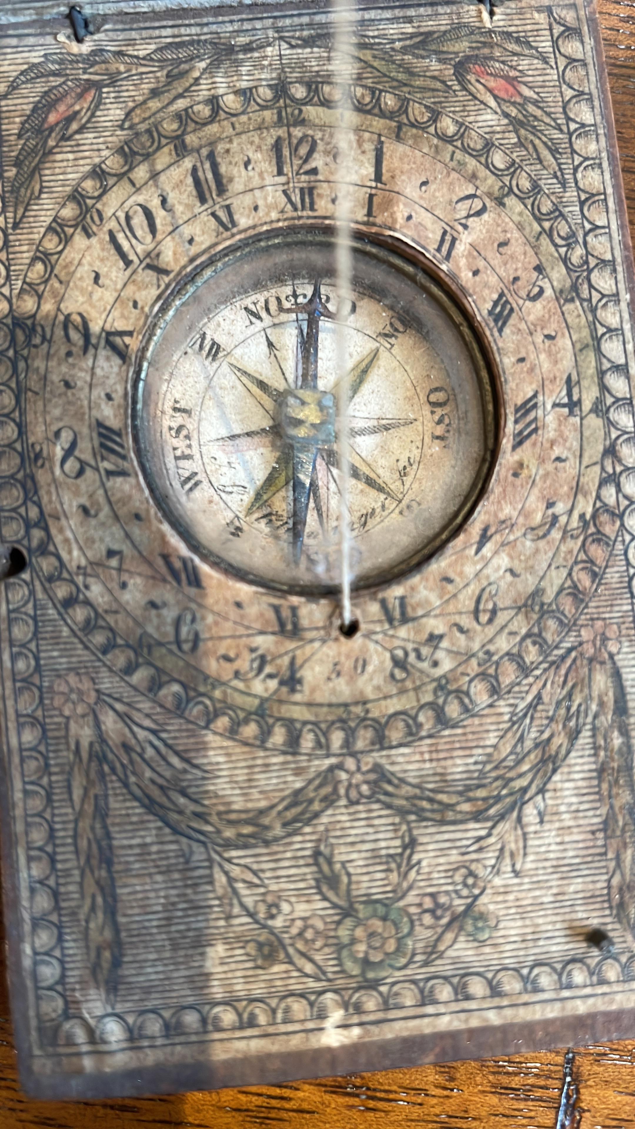 18th Century Diptych Portable Sundial And Compass by German Kleininger 3