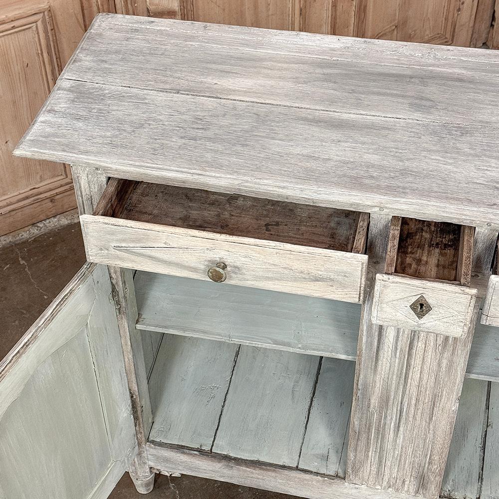 18th Century Directoire Period Country French Whitewashed Buffet For Sale 13