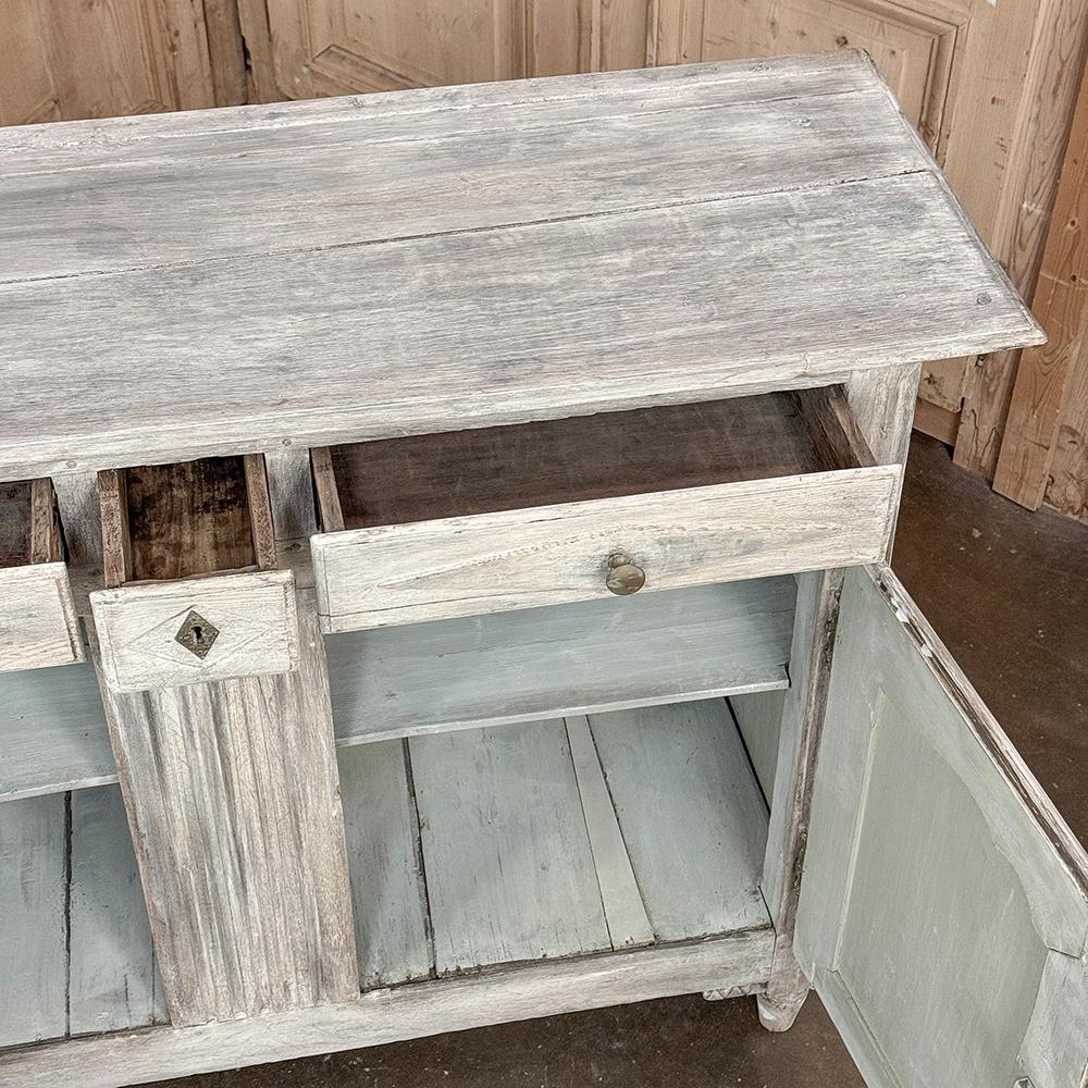 18th Century Directoire Period Country French Whitewashed Buffet For Sale 14
