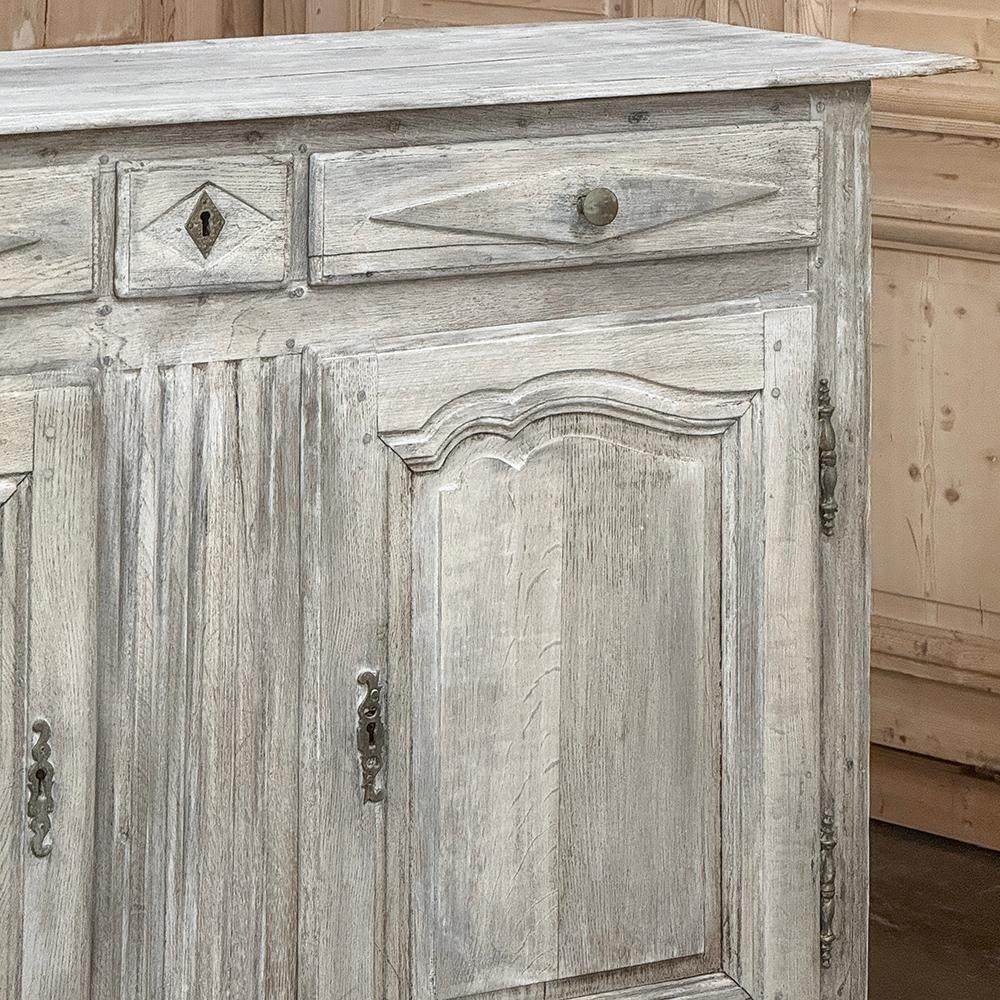 18th Century Directoire Period Country French Whitewashed Buffet For Sale 2