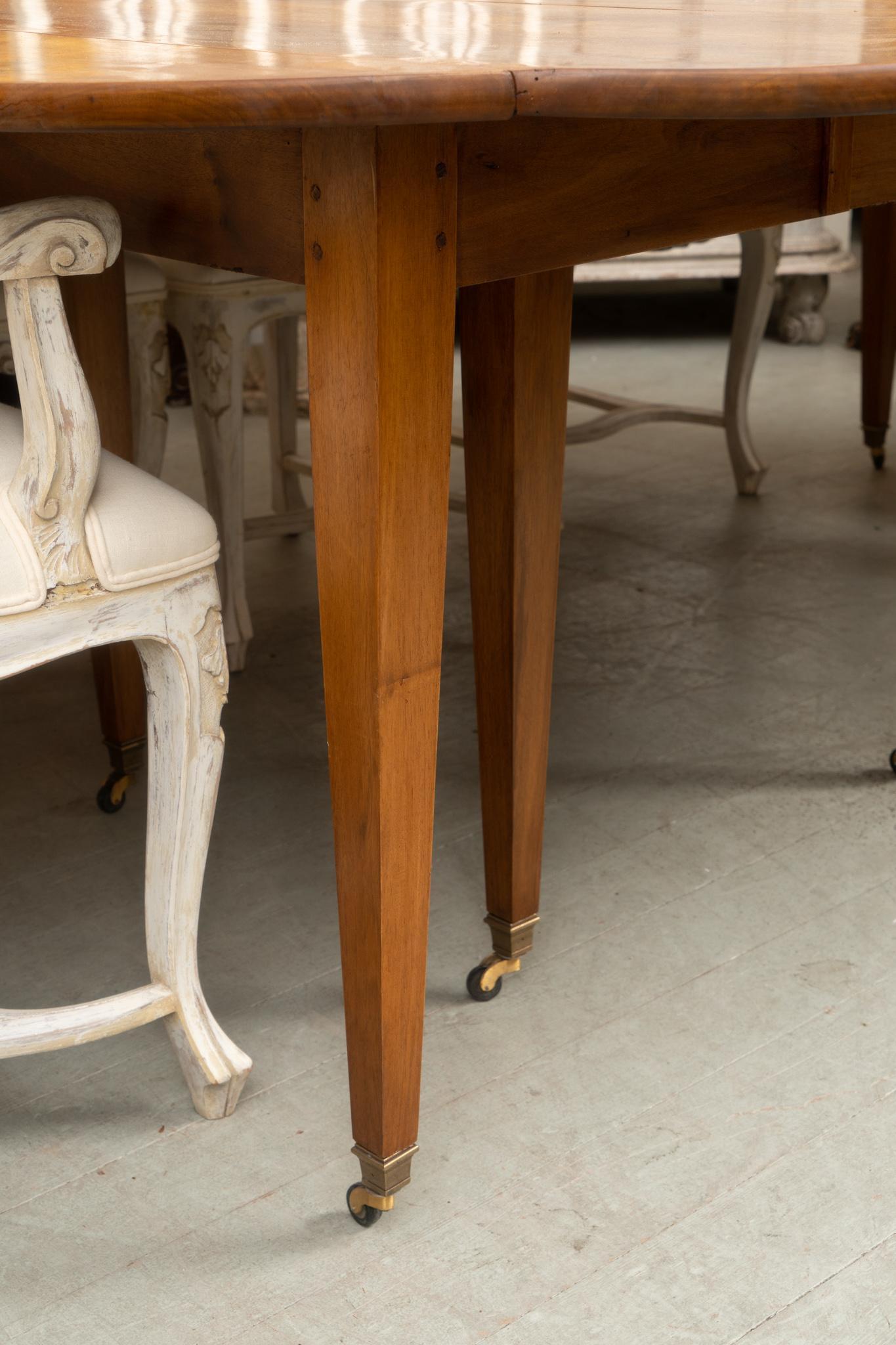 French 18th Century Directoire Walnut Extension Table