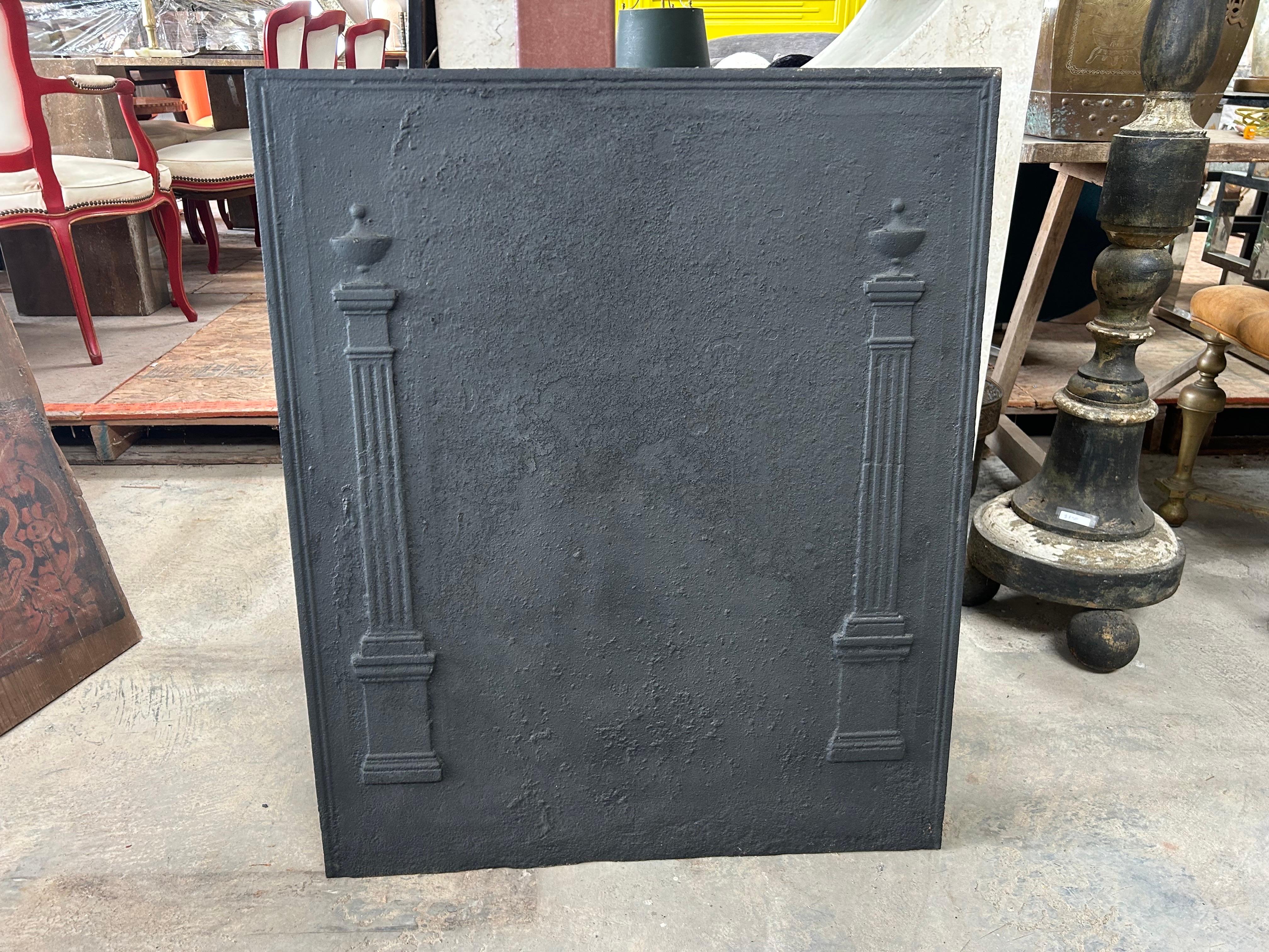 Directoire 18th Century Directorie Cast Iron Fireback For Sale