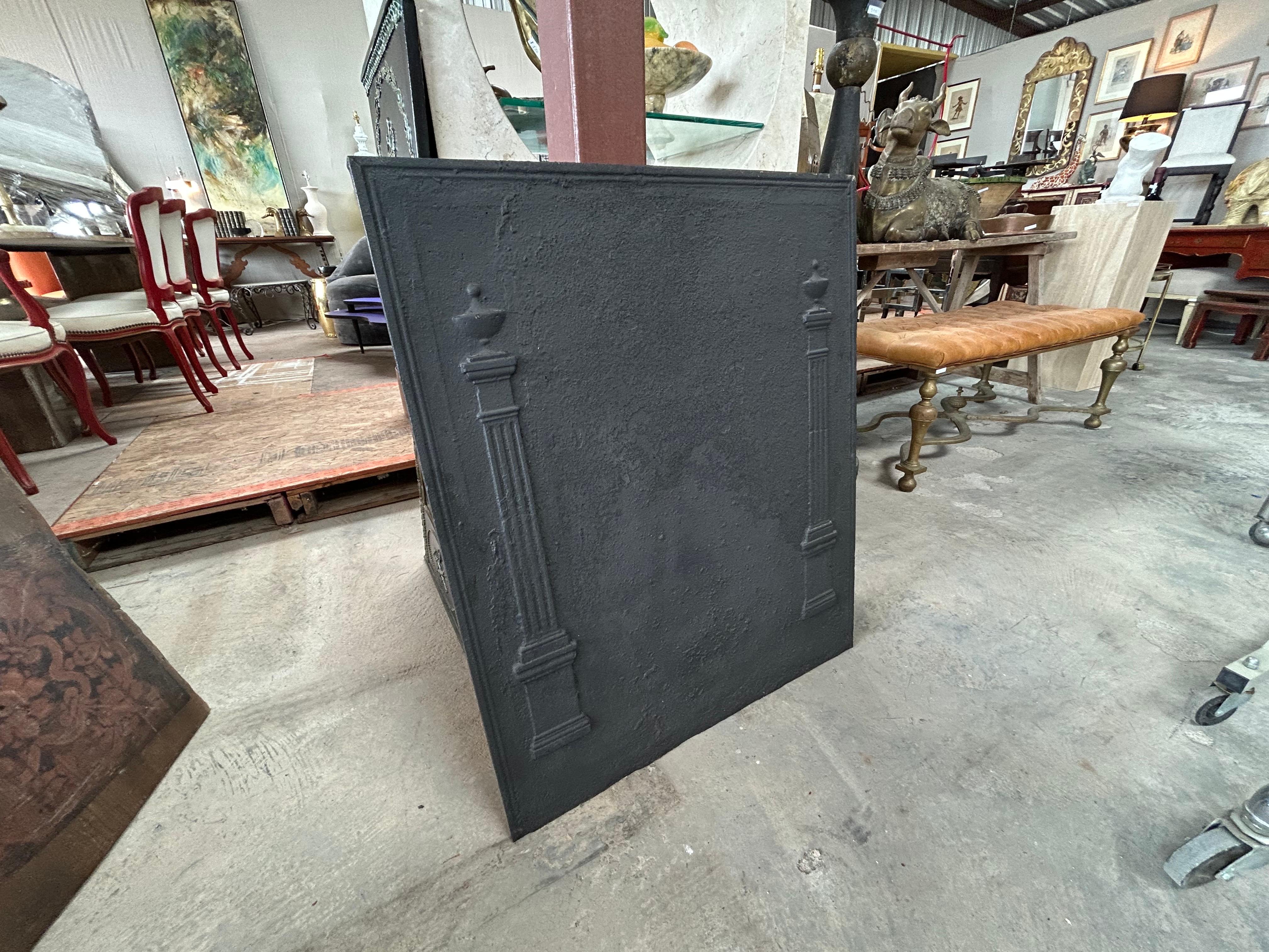 French 18th Century Directorie Cast Iron Fireback For Sale