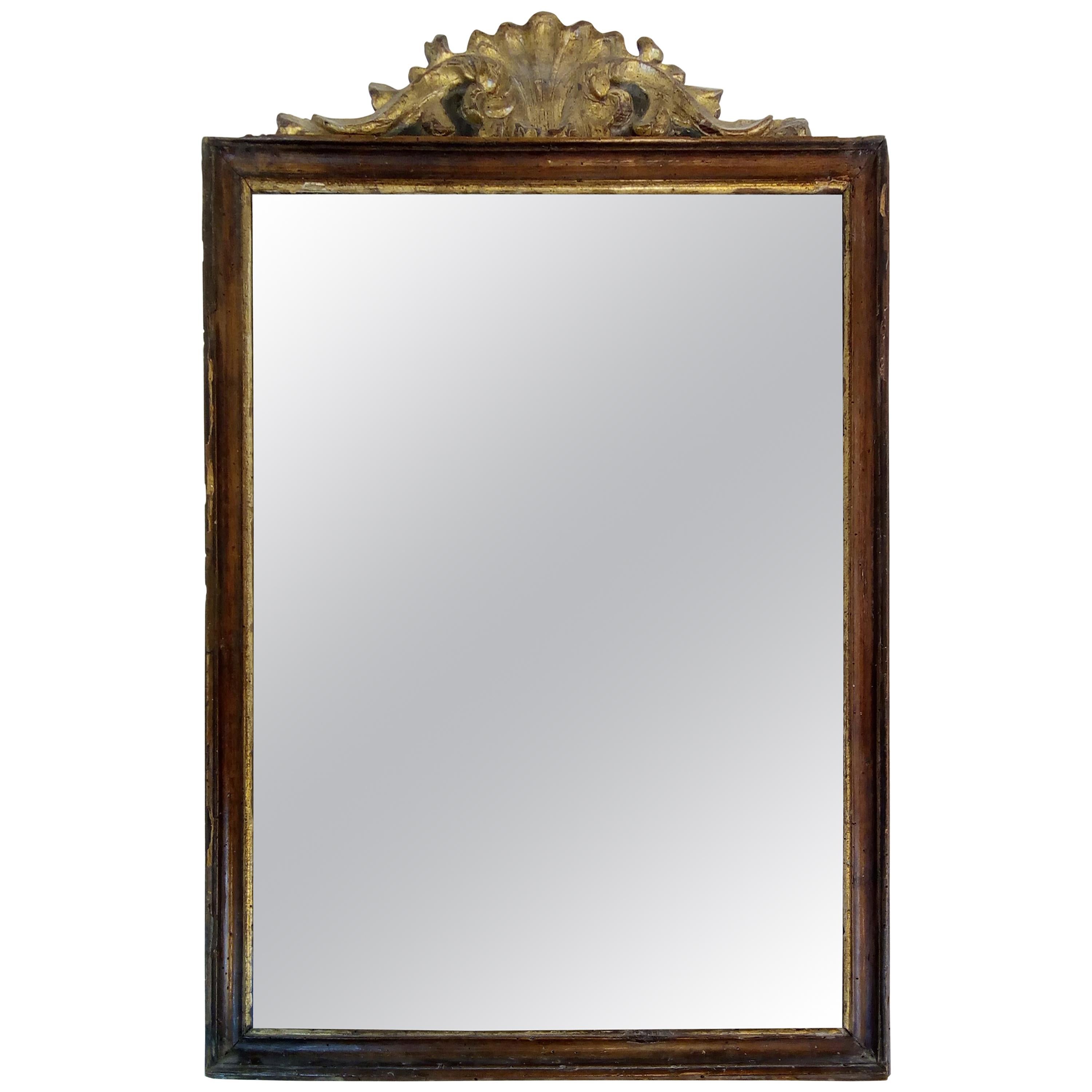 19th Century Italian Directoire style mirror with original mercury mirror glass For Sale