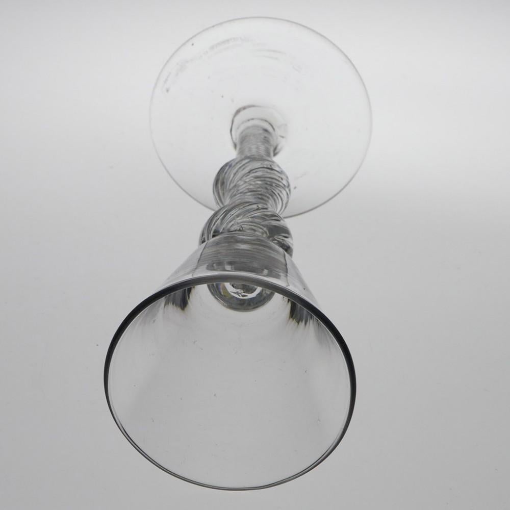 18th Century Double Knop Air Twist Wine Glass, circa 1750 In Good Condition For Sale In Tunbridge Wells, GB
