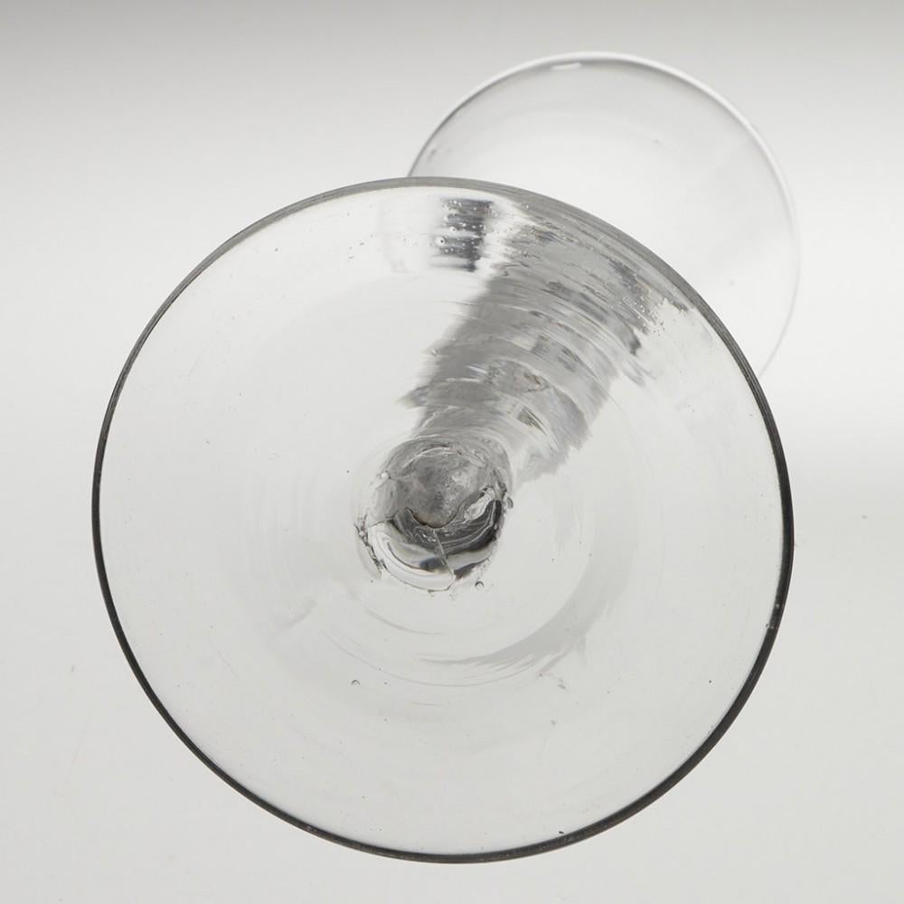 Mid-18th Century 18th Century Double Series Air Twist Wine Glass c1750 For Sale