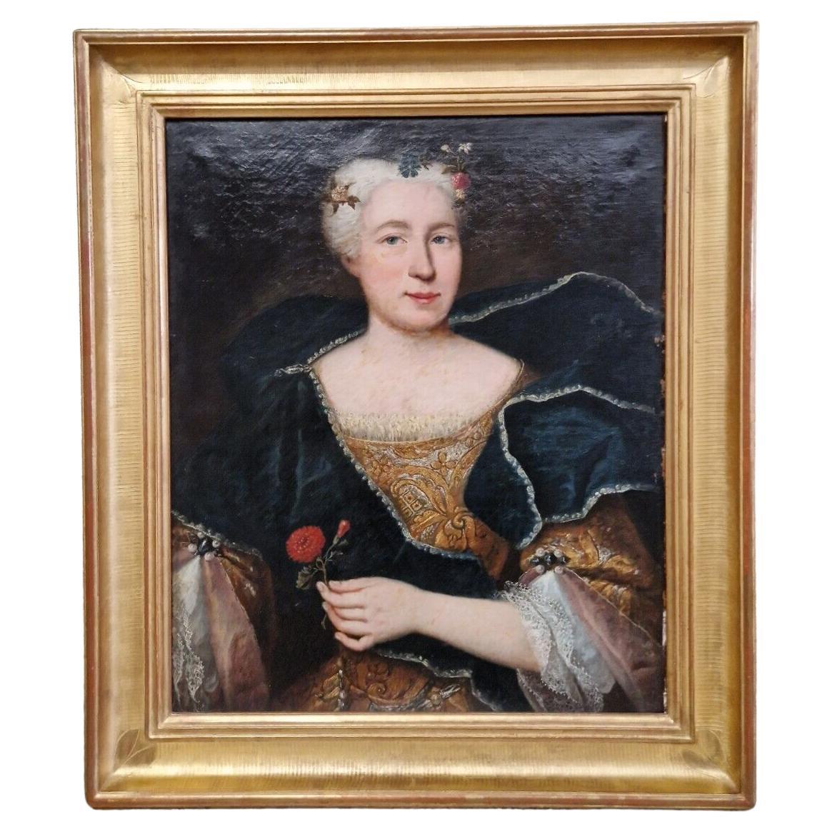 18th Century Double Sided Oil Painting in a Beautiful Gilt Frame